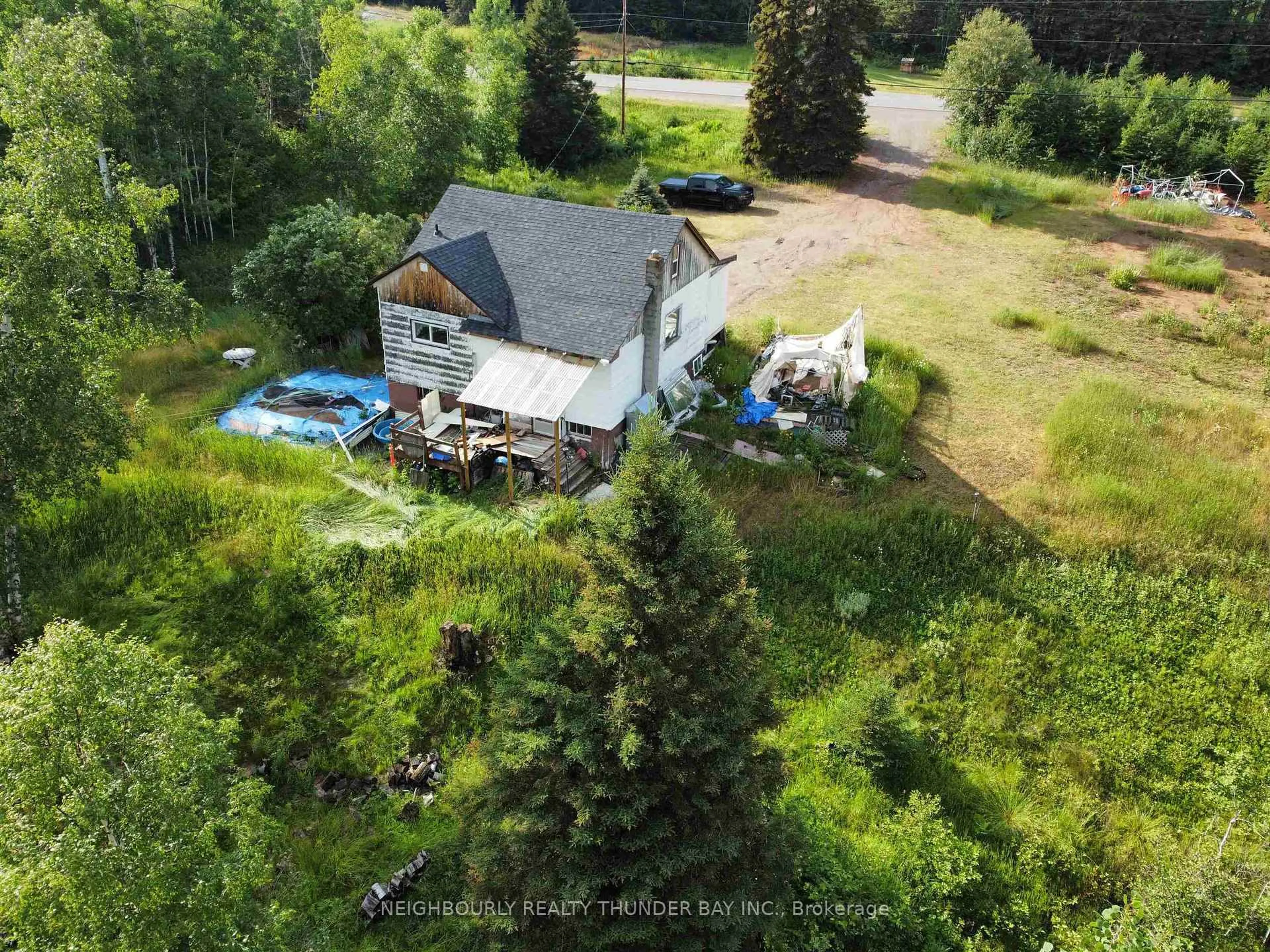 A pic from outside/outdoor area/front of a property/back of a property/a pic from drone, unknown for 2071 Lakeshore Dr, Shuniah Ontario P7A 0L6