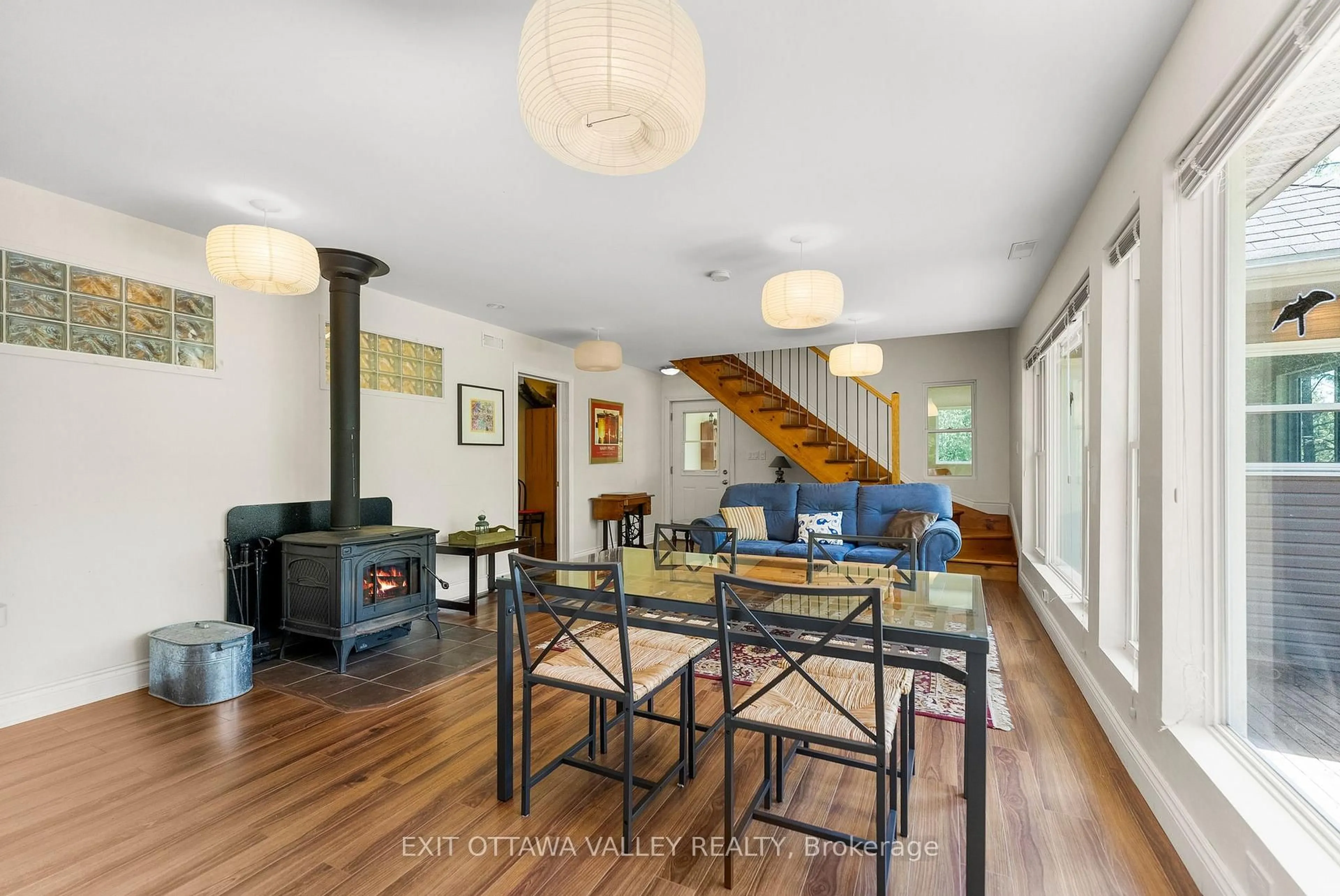 Open concept kitchen, wood/laminate floor for 28084 Highway 41, Dacre Ontario K0J 1N0