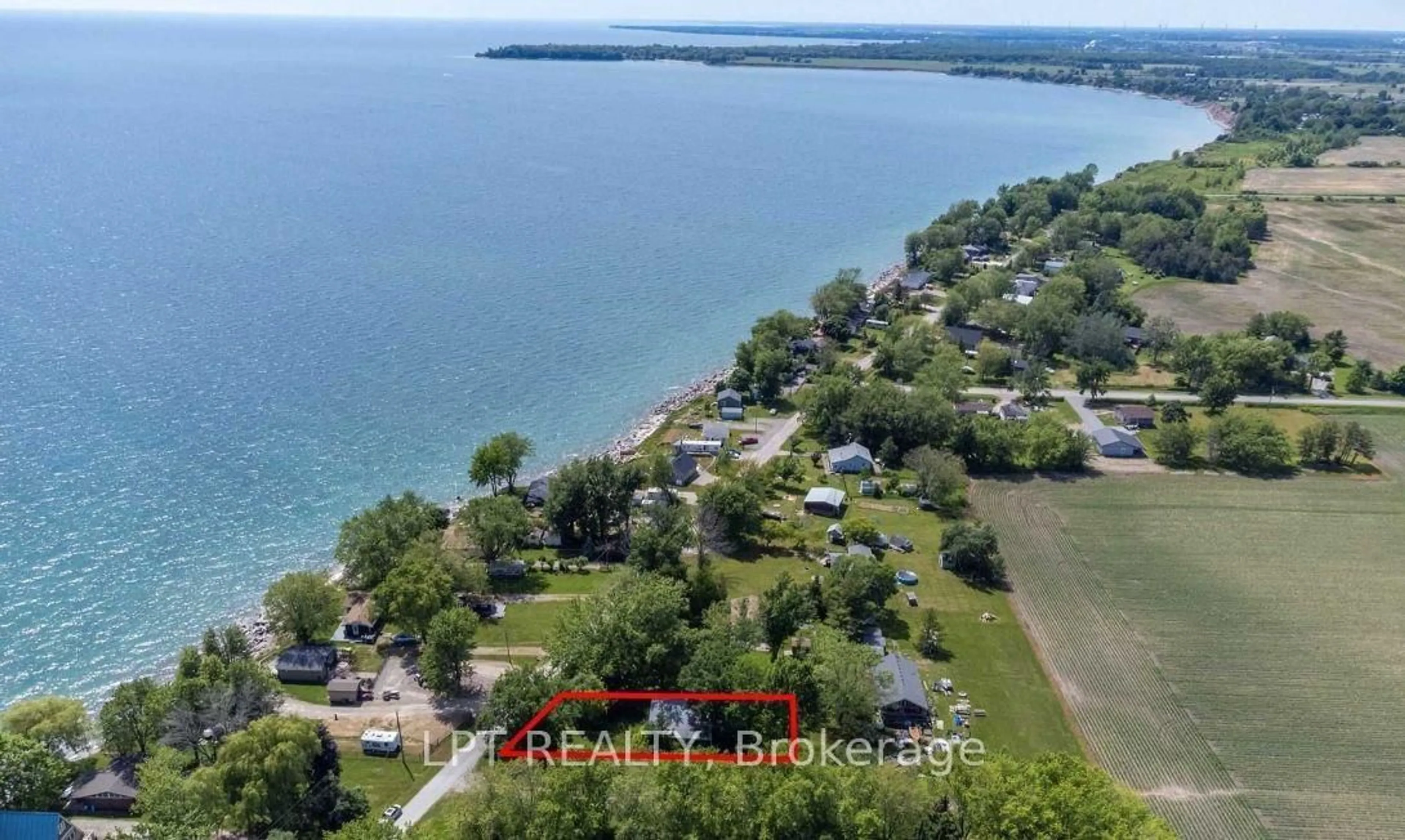 A pic from outside/outdoor area/front of a property/back of a property/a pic from drone, water/lake/river/ocean view for 28 Derner Line, Haldimand Ontario N0A 1K0