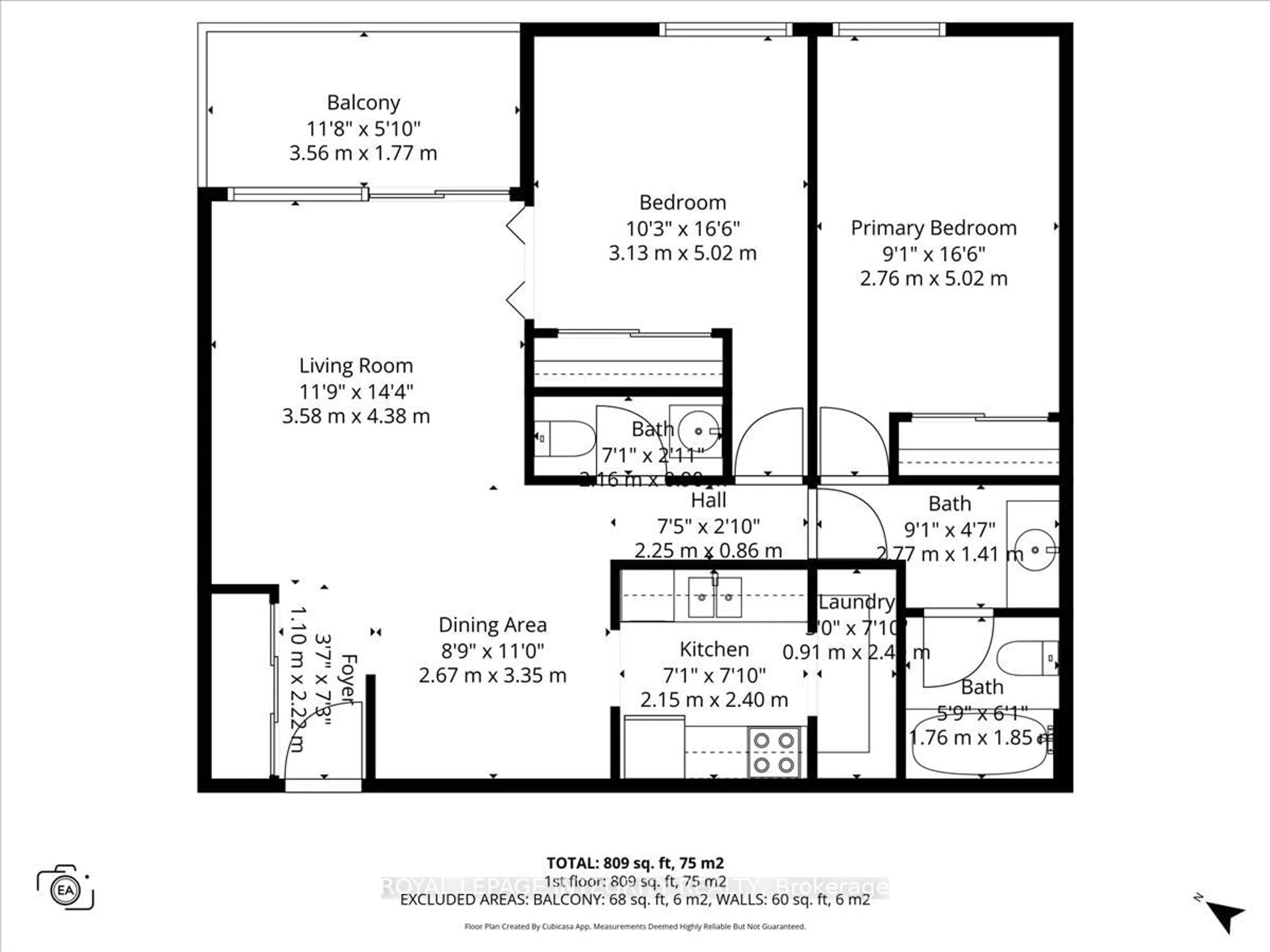 Floor plan for 6470 Bilberry Dr #207, Ottawa Ontario K1C 4P1