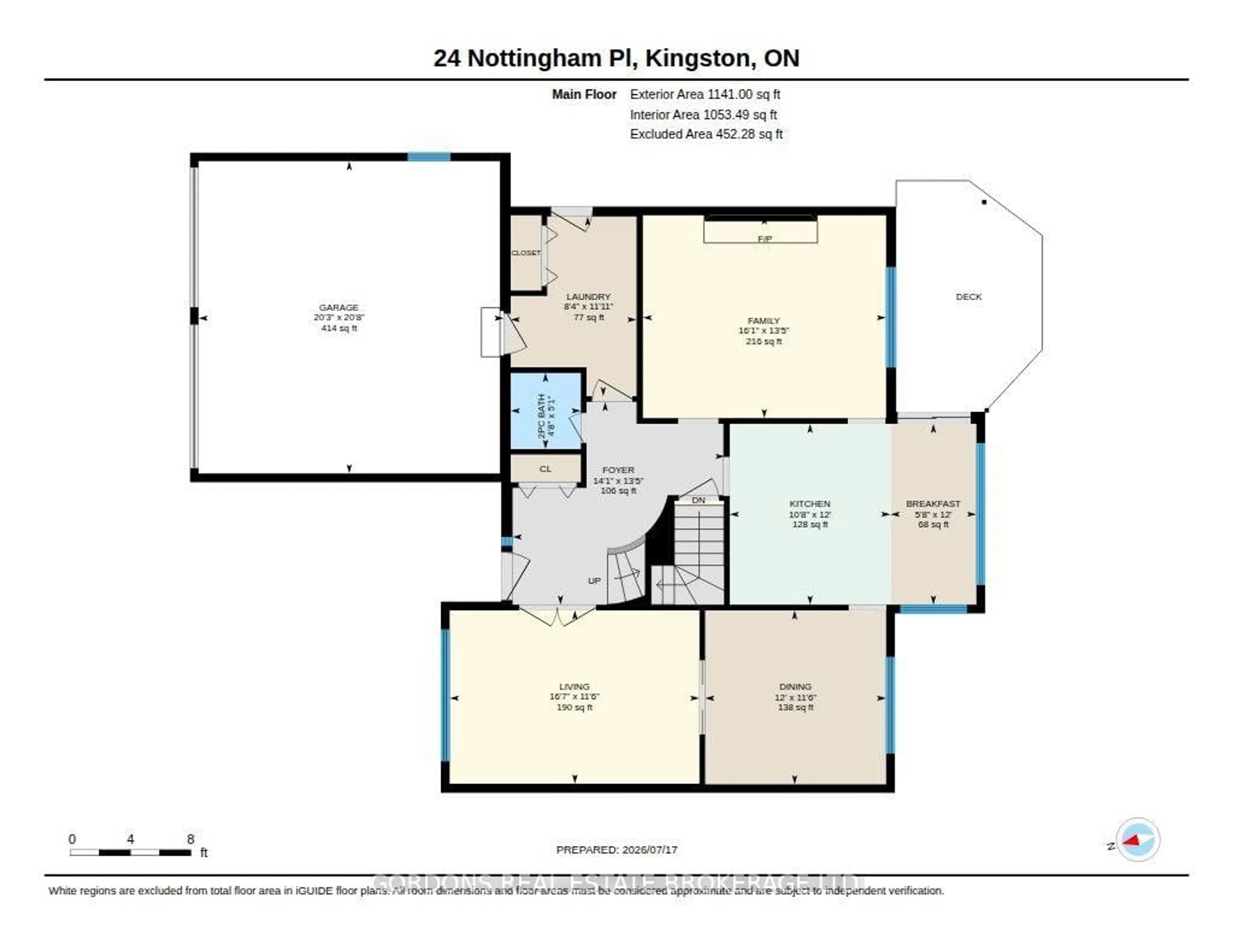 Floor plan for 24 Nottingham Pl, Kingston Ontario K7M 7H1