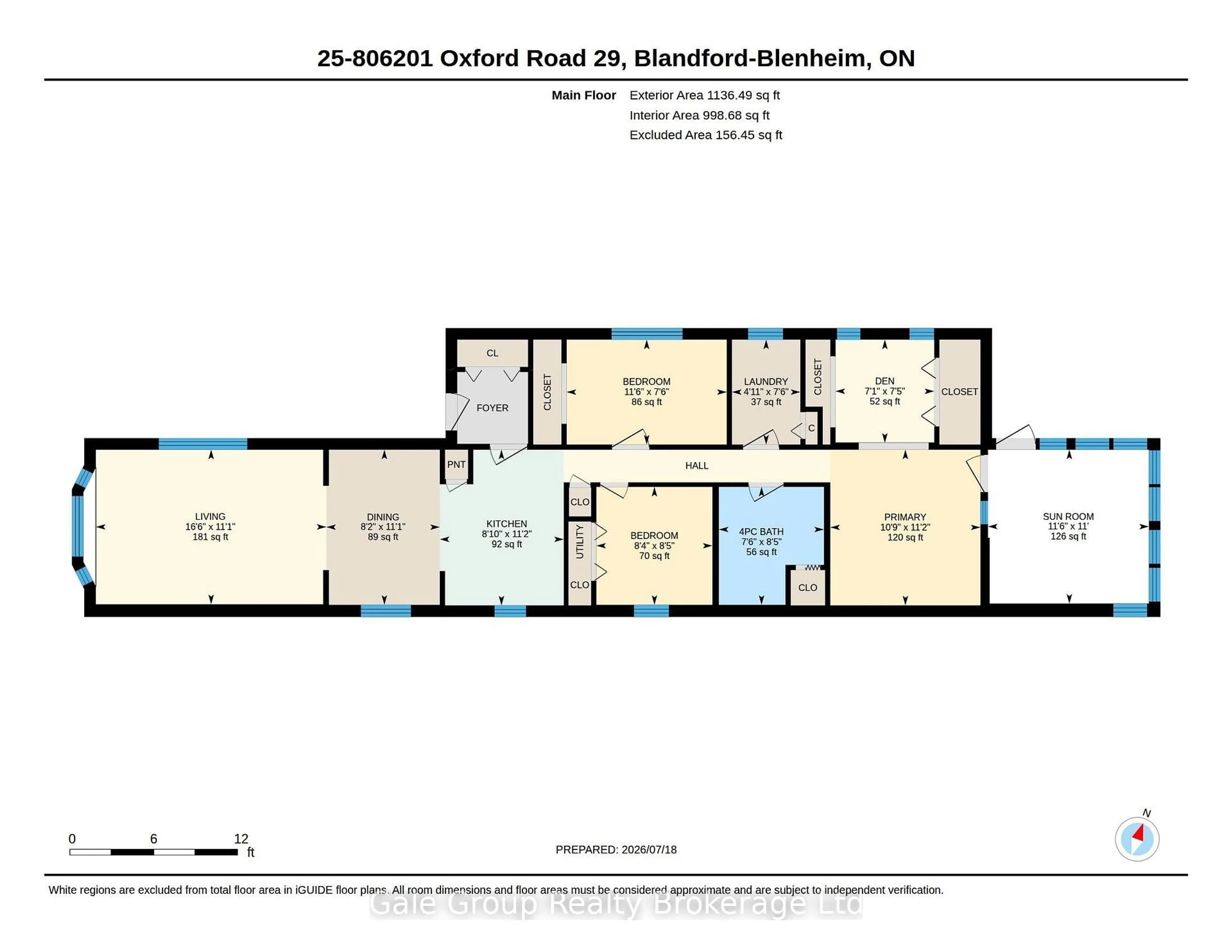 Floor plan for 806201 Oxford Road 29 Rd #25, Blandford-Blenheim Ontario N0J 1M0