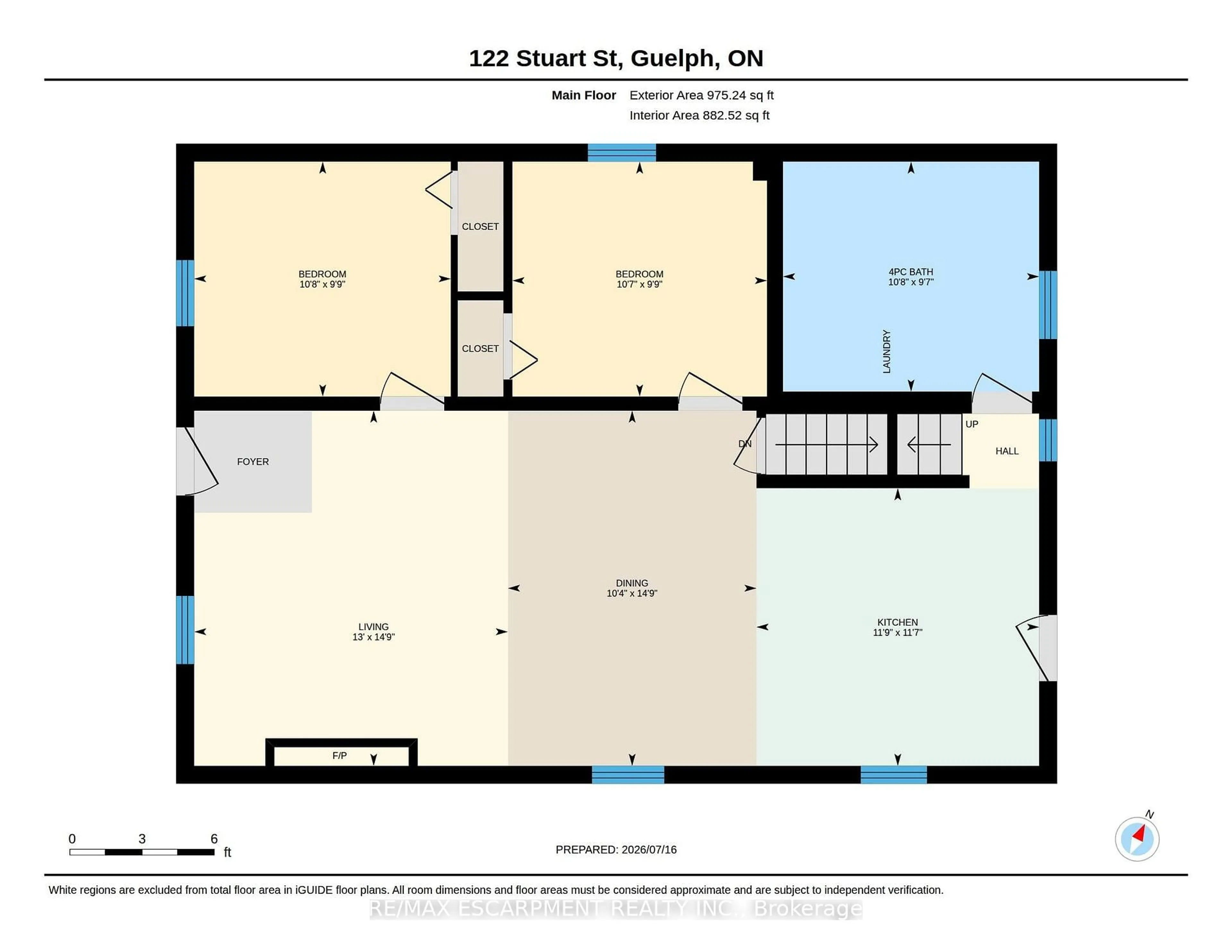 Floor plan for 122 Stuart St, Guelph Ontario N1E 4S8