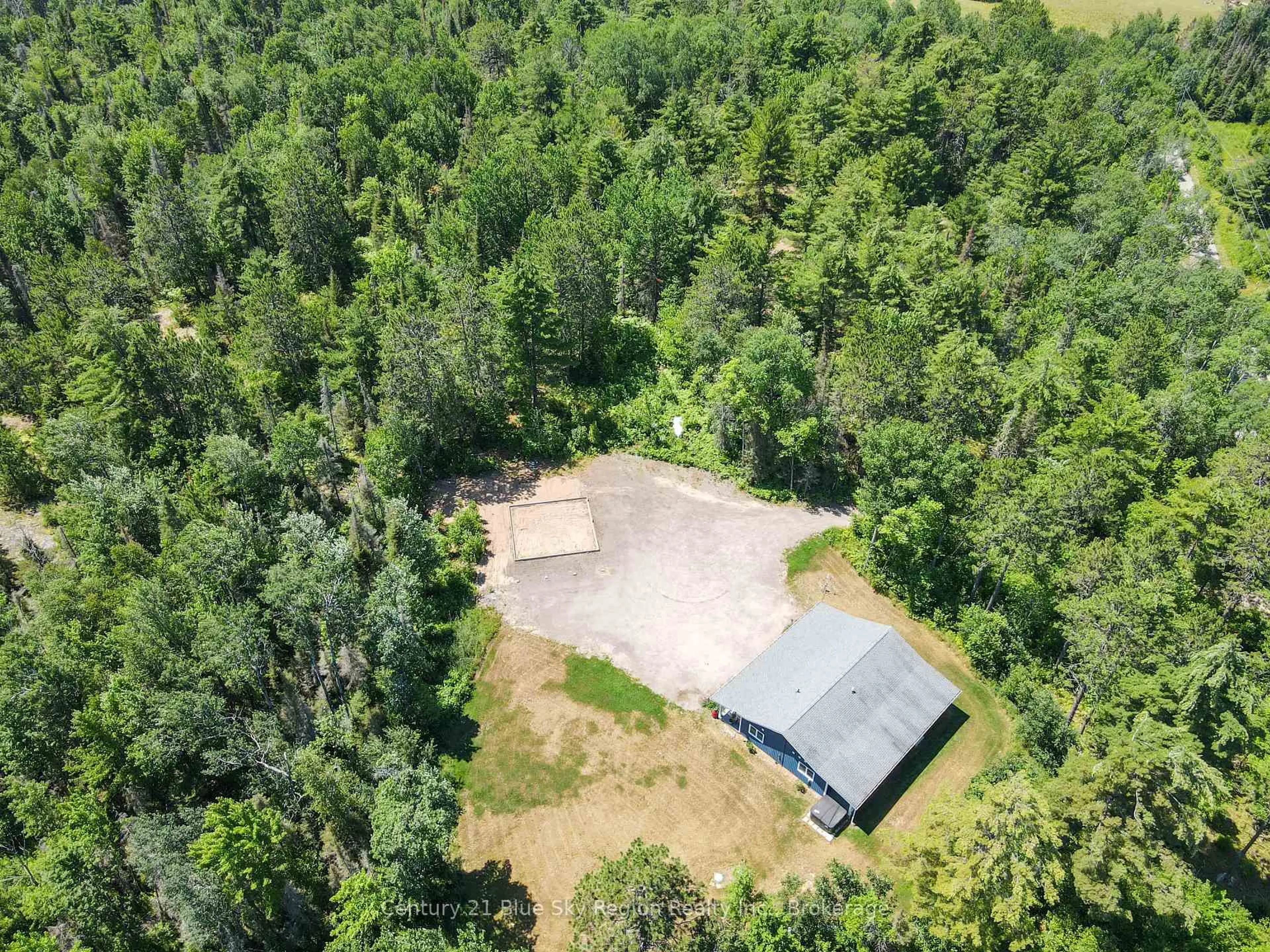 A pic from outside/outdoor area/front of a property/back of a property/a pic from drone, forest/trees view for 649 Hazel Glen Rd, Callander Ontario P0H 1H0