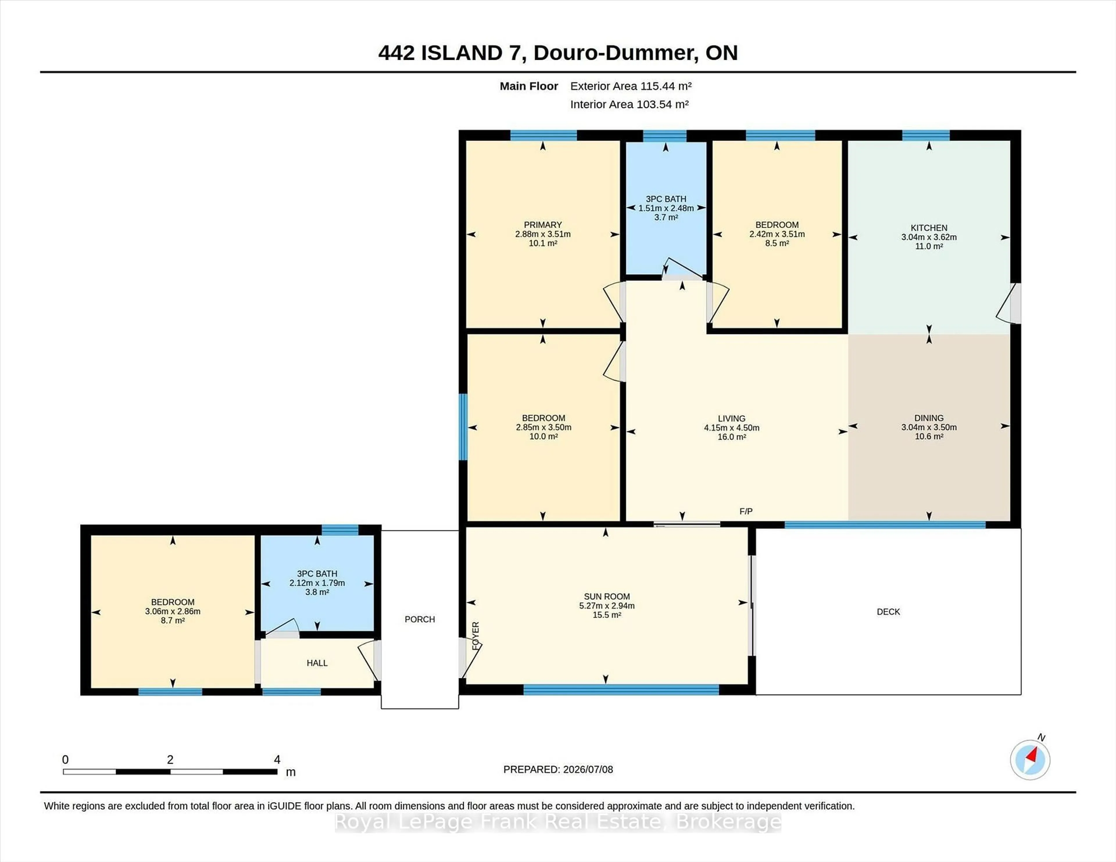 Floor plan for 442 Island 7 Stoney Lake, Douro-Dummer Ontario K0L 2H0
