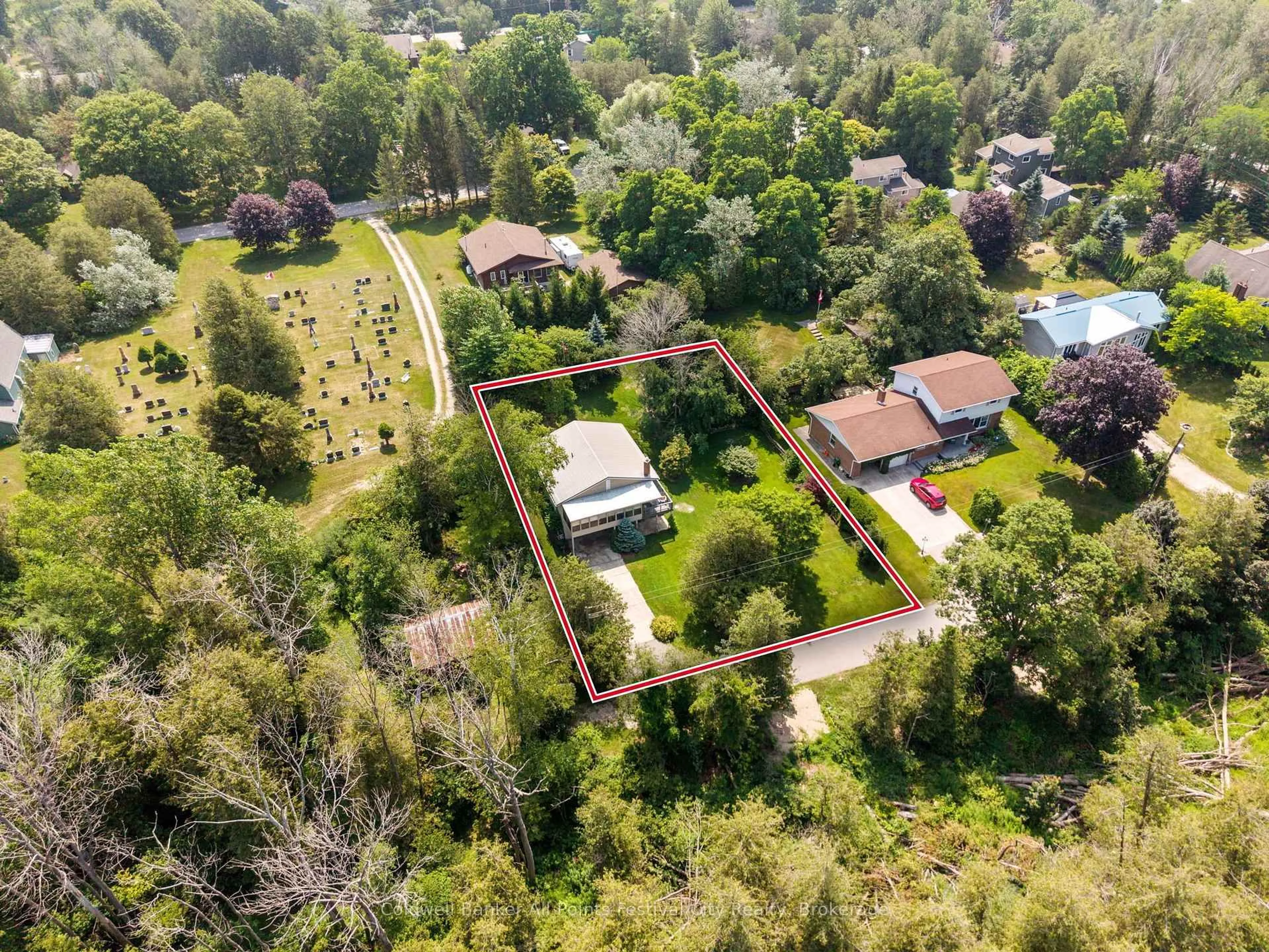 A pic from outside/outdoor area/front of a property/back of a property/a pic from drone, forest/trees view for 506 Alfred St, Huron-Kinloss Ontario N0G 2R0