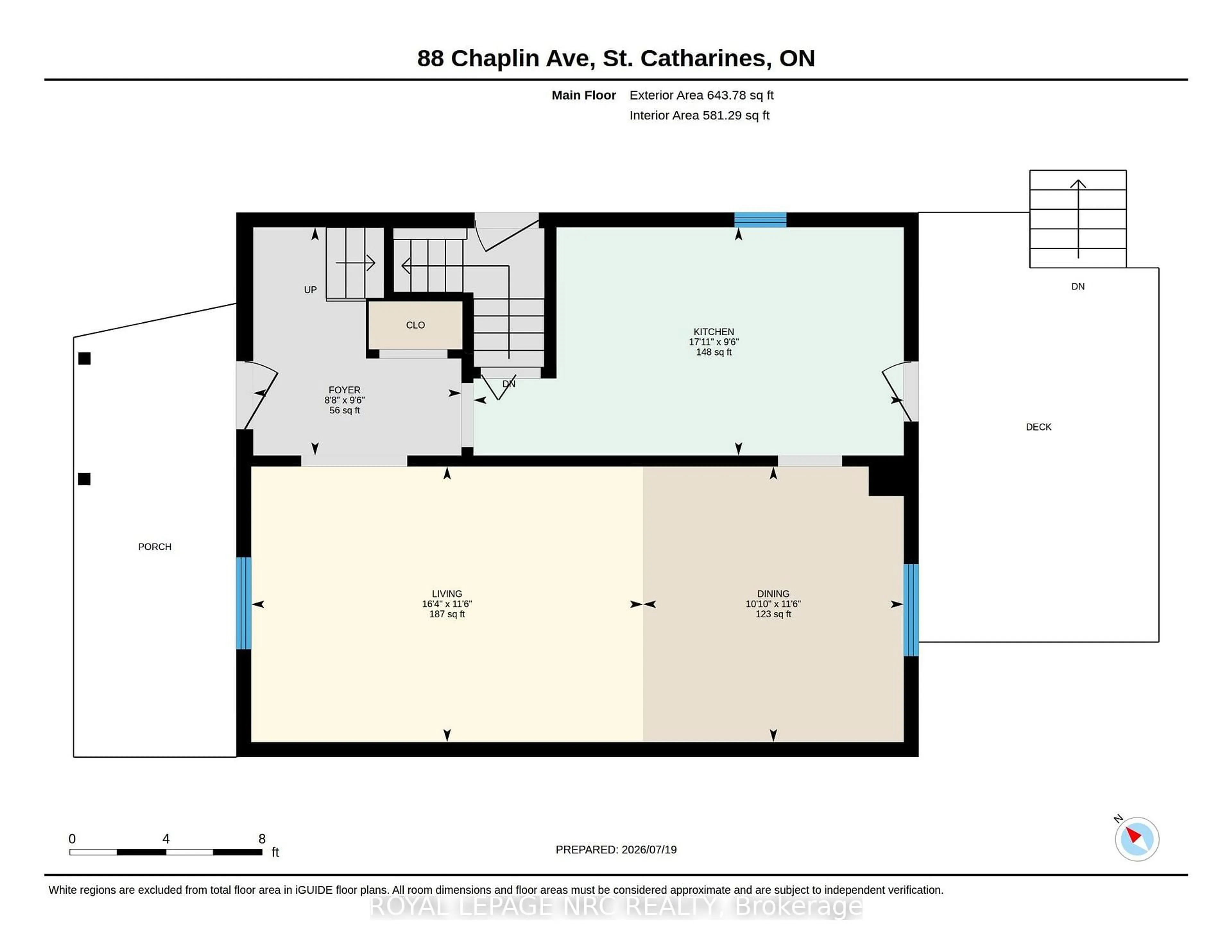 Floor plan for 88 Chaplin Ave, St. Catharines Ontario L2R 2E7