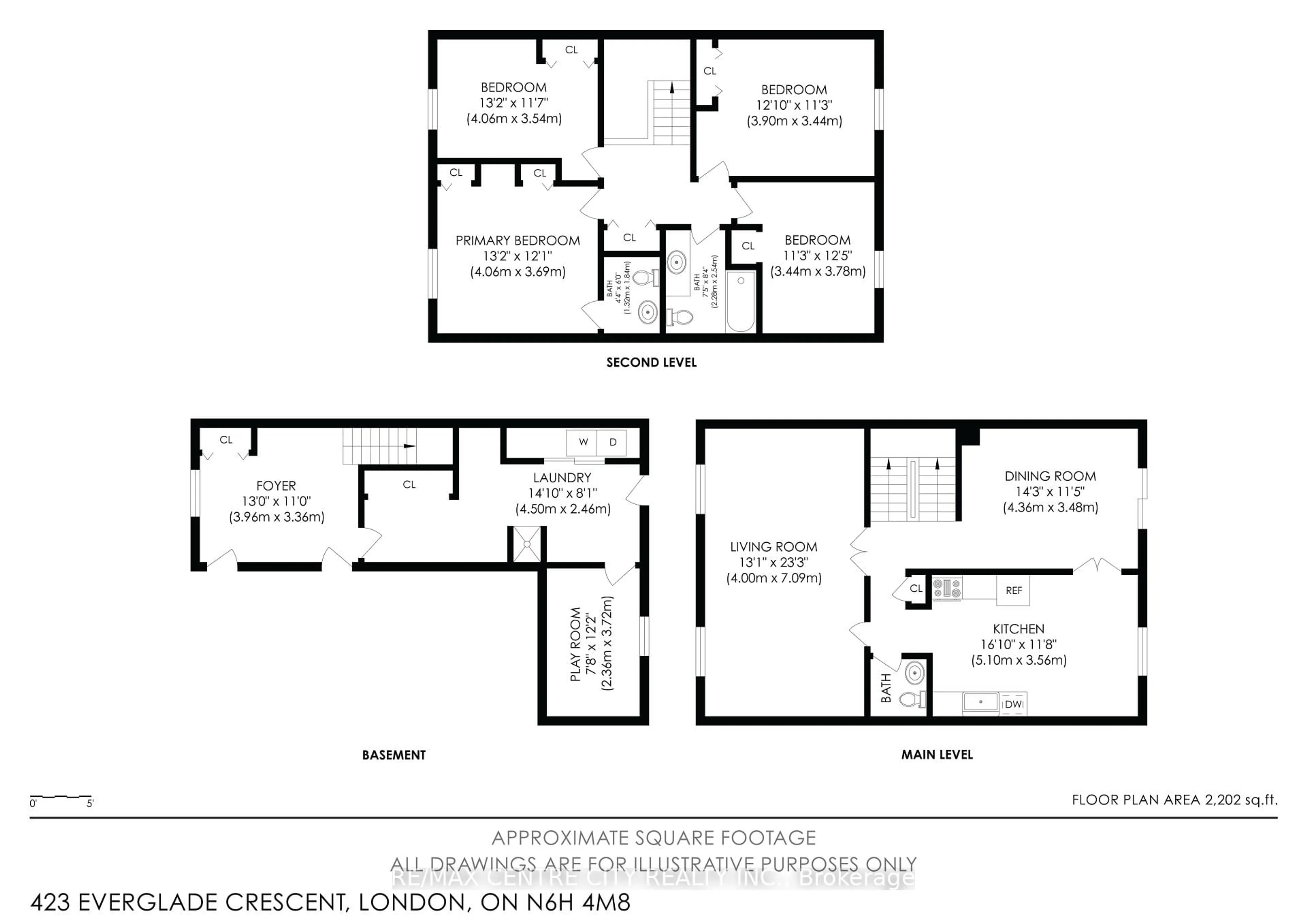 Floor plan for 423 Everglade Cres, London North Ontario N6H 4M8
