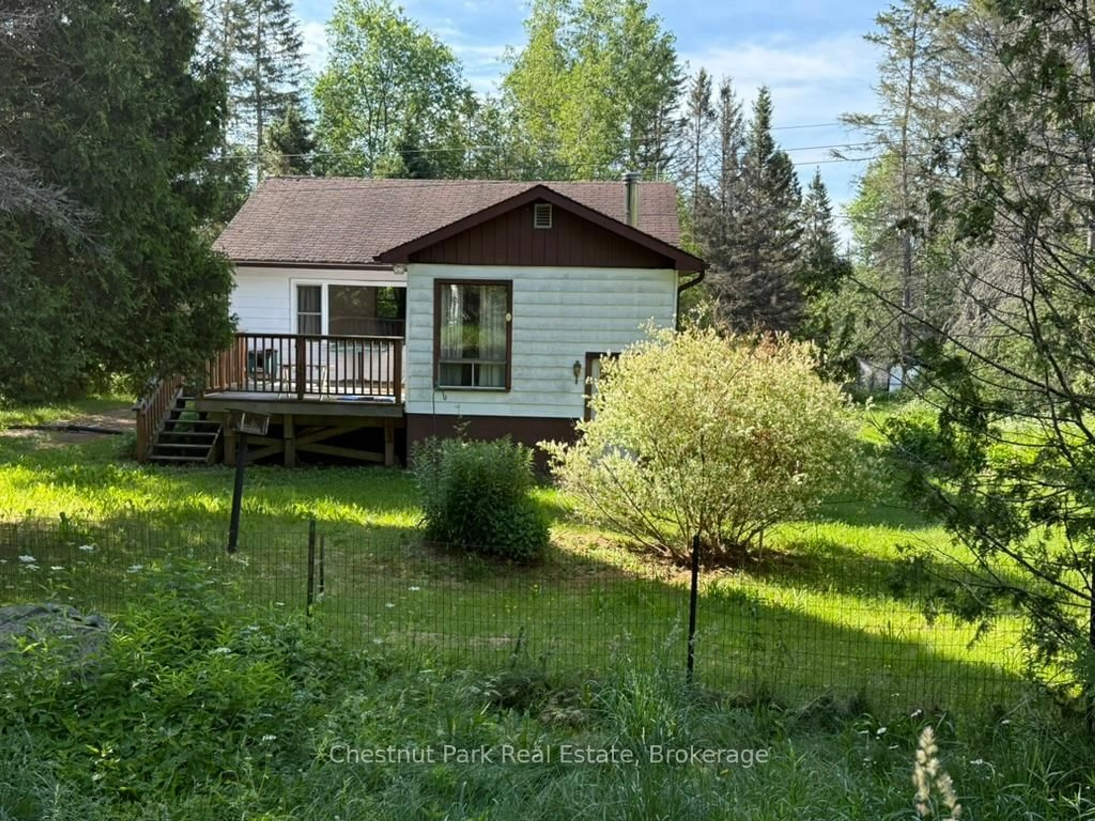 A pic from outside/outdoor area/front of a property/back of a property/a pic from drone, forest/trees view for 173 Midlothian Rd, Ryerson Ontario P0A 1C0