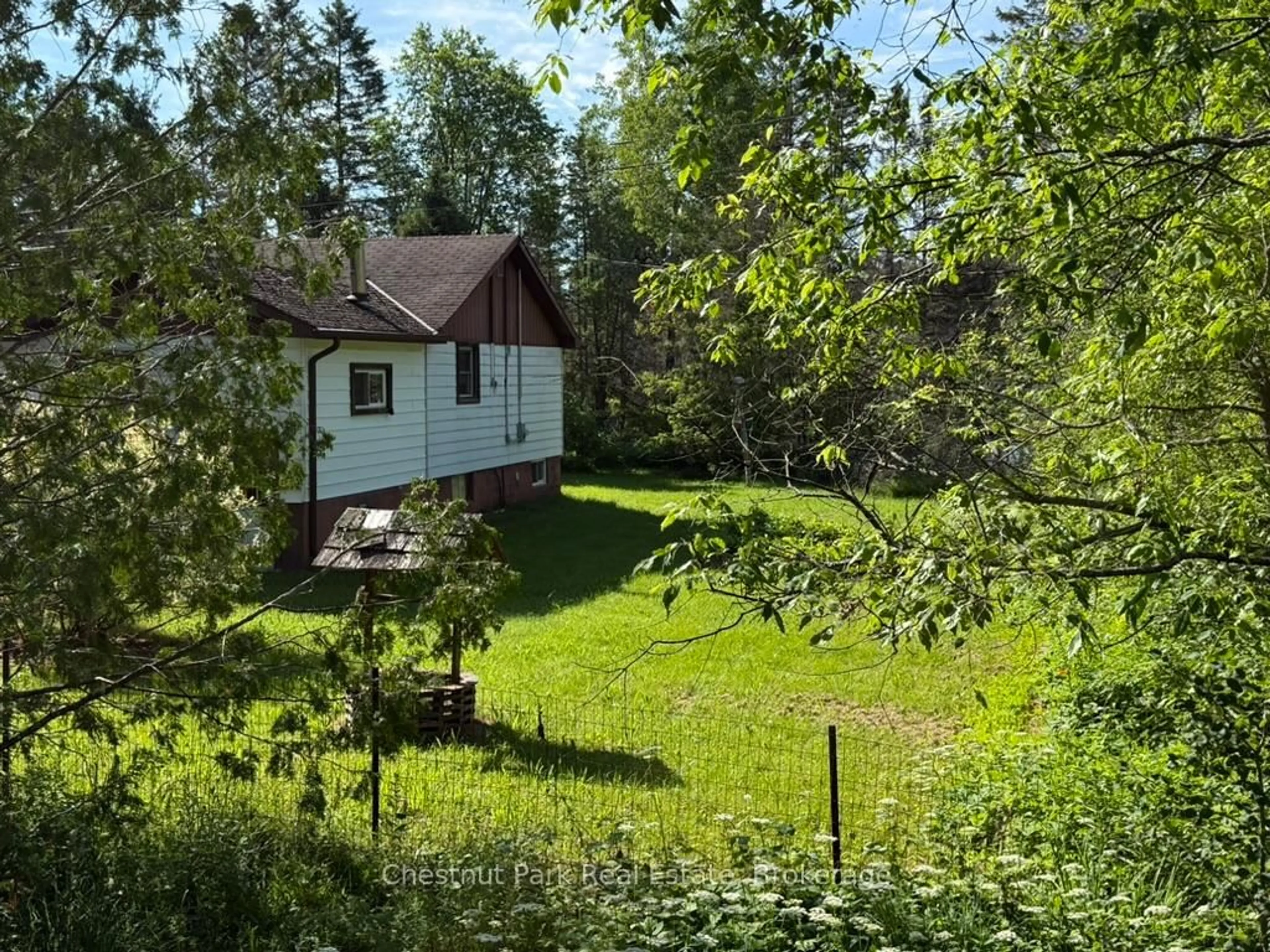 A pic from outside/outdoor area/front of a property/back of a property/a pic from drone, forest/trees view for 173 Midlothian Rd, Ryerson Ontario P0A 1C0
