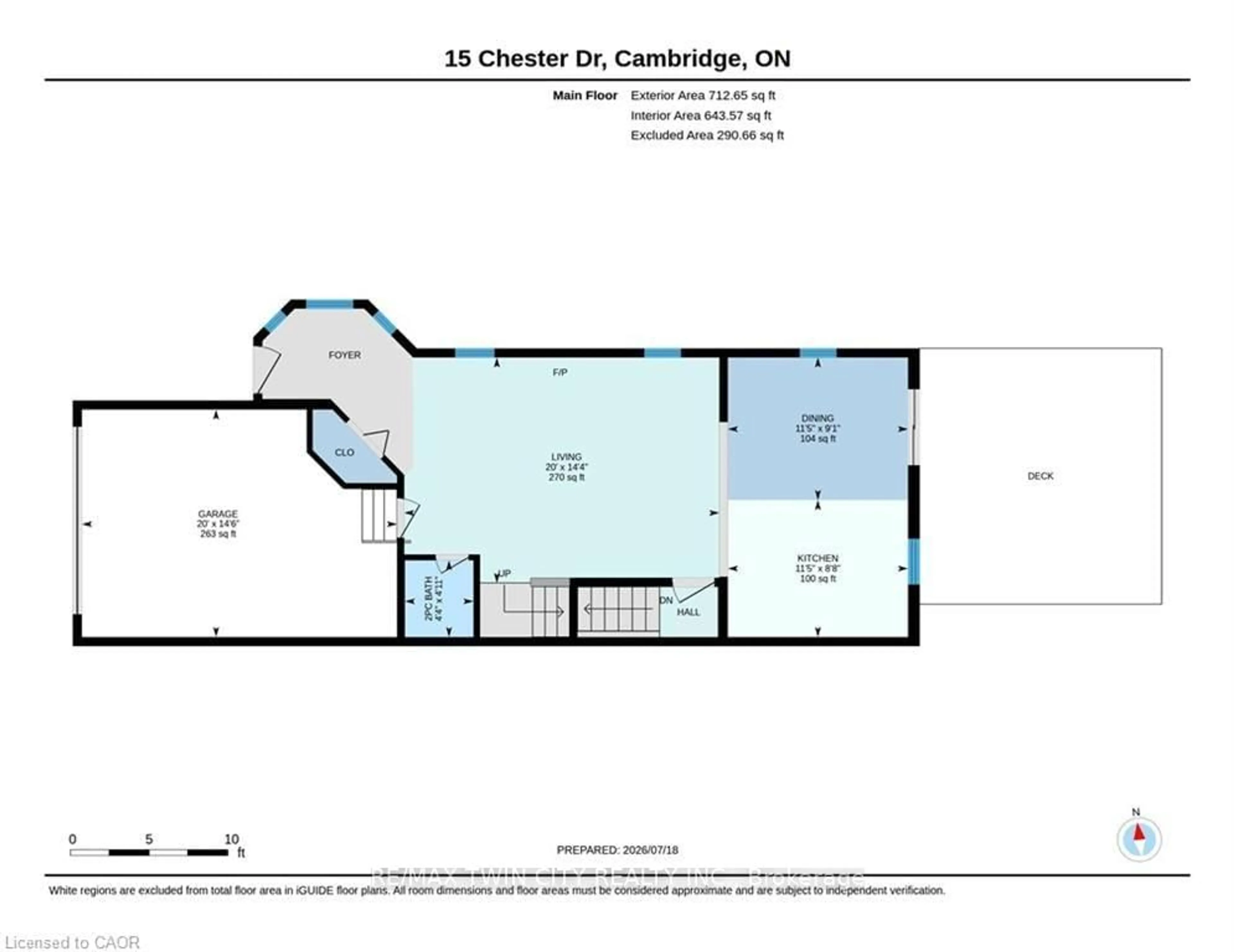 Floor plan for 15 CHESTER Dr, Cambridge Ontario N1T 2C4