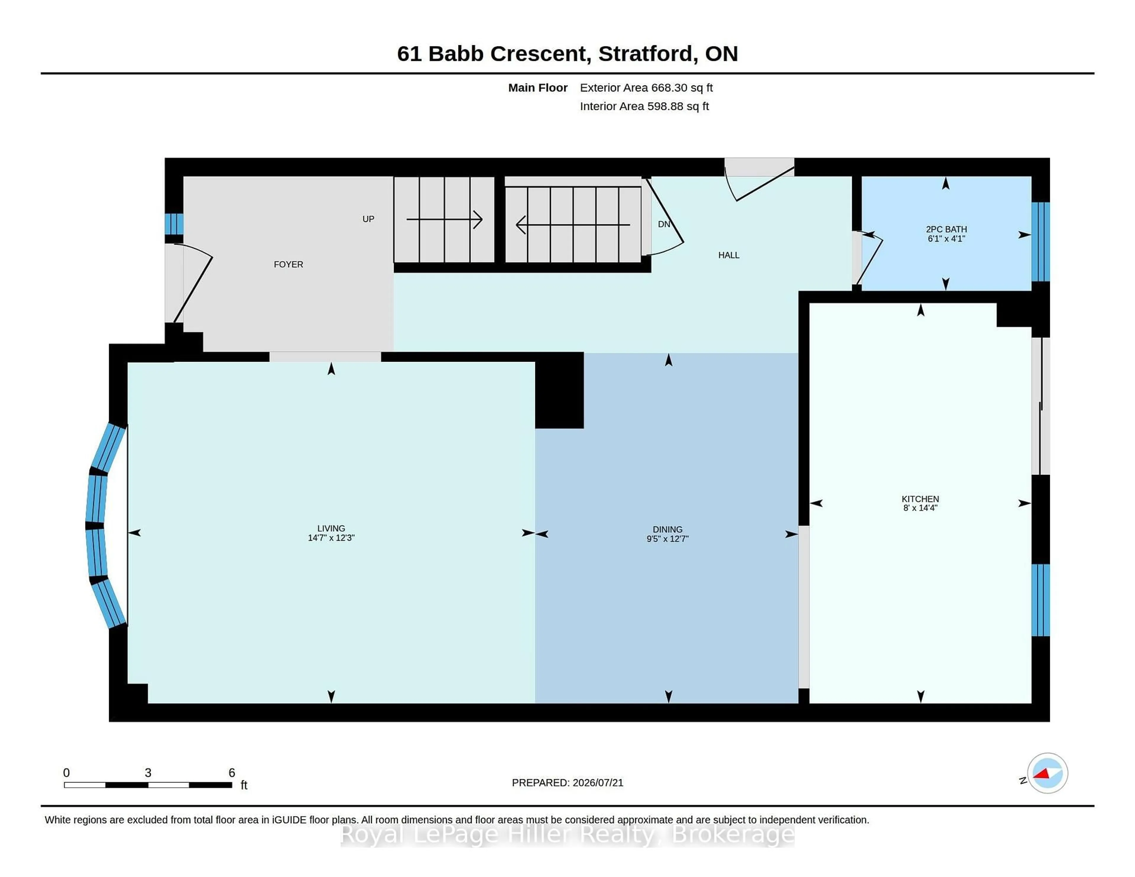 Floor plan for 61 Babb Cres, Stratford Ontario N5A 6Z8