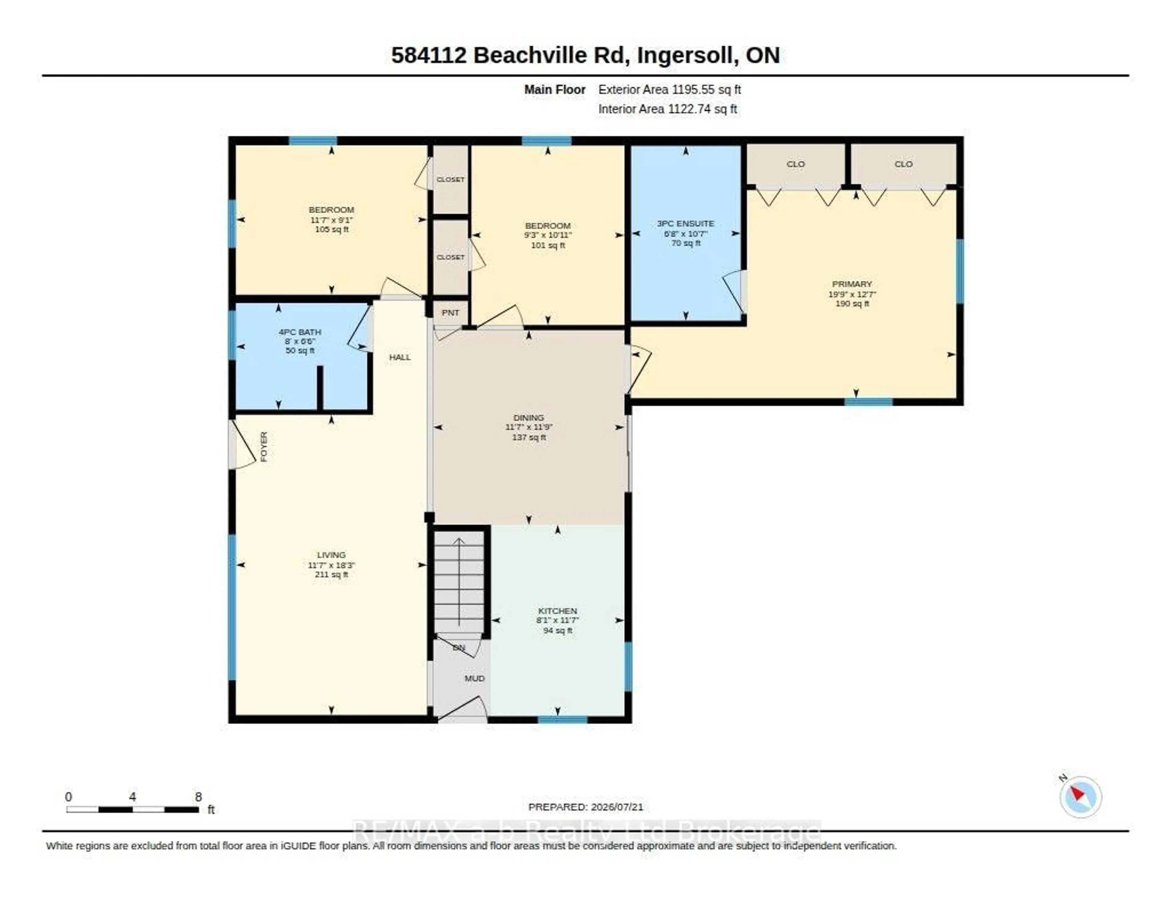 Floor plan for 584112 BEACHVILLE Rd, South-West Oxford Ontario N5C 3J5