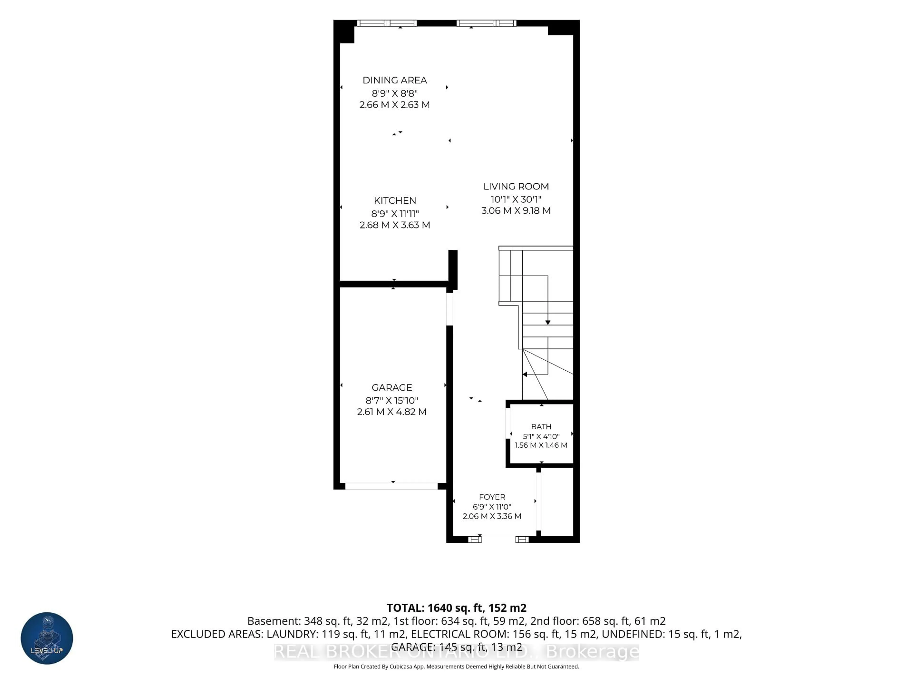 Floor plan for 645 Rathburn Lane, Ottawa Ontario K1T 0V9