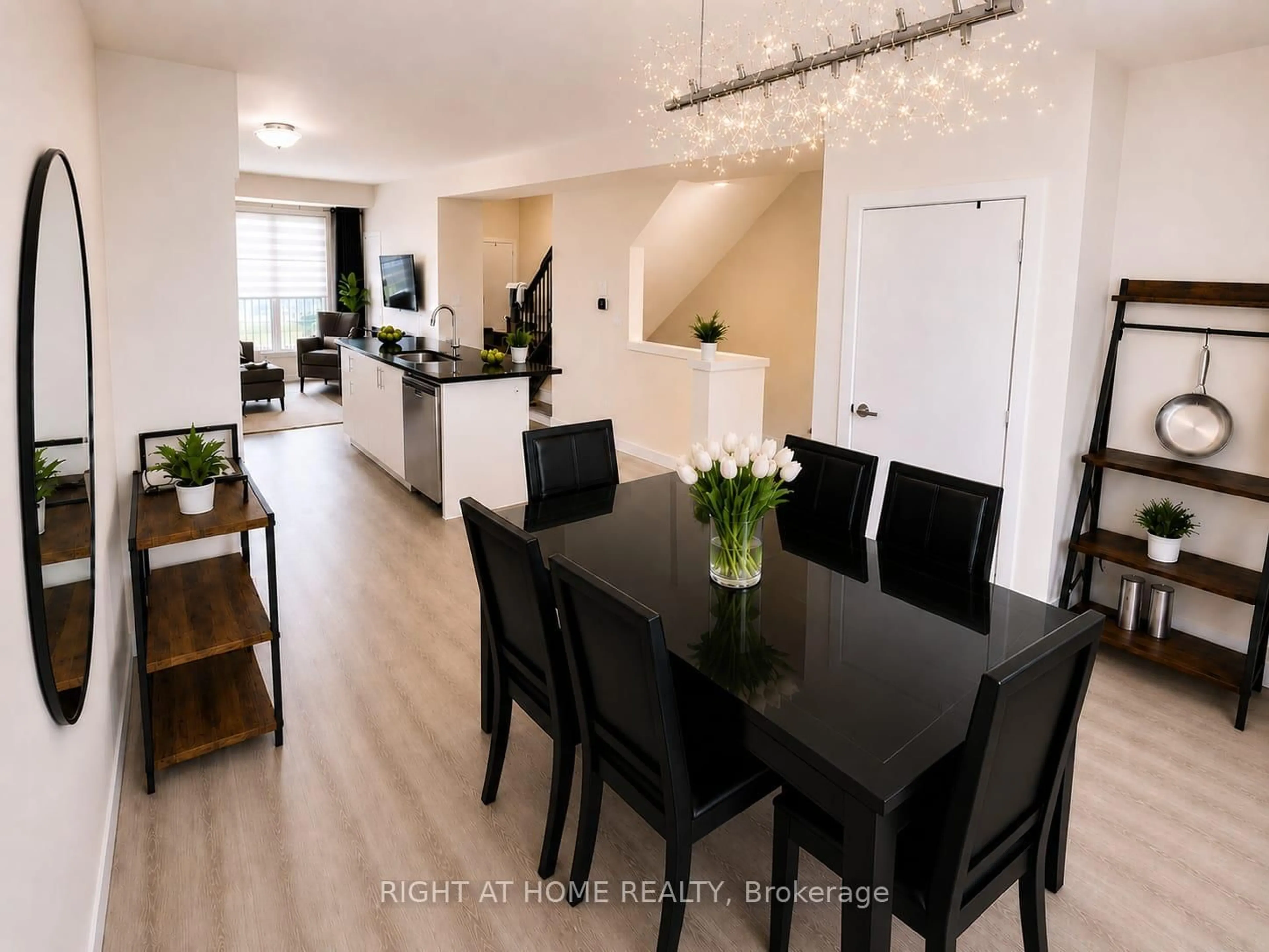 Open concept kitchen, wood/laminate floor for 590 North Service Rd #15, Hamilton Ontario L8E 0K5
