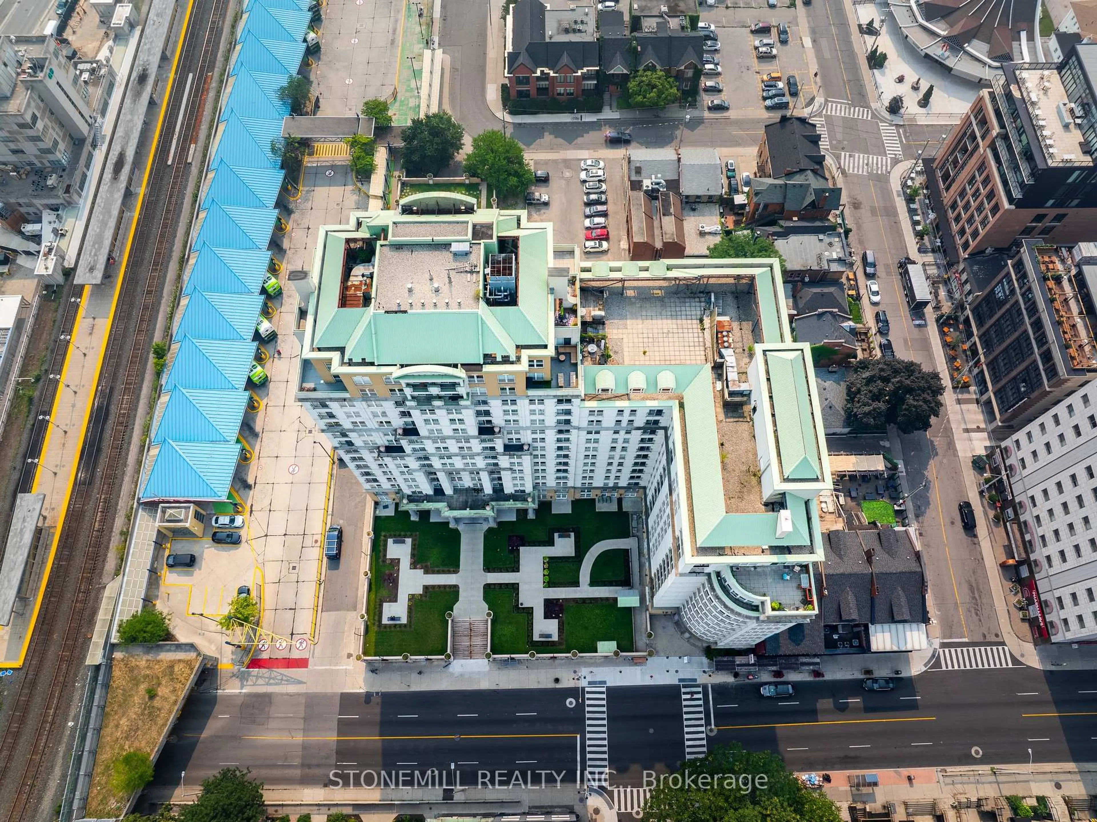 A pic from outside/outdoor area/front of a property/back of a property/a pic from drone, city buildings view from balcony for 135 James St #701, Hamilton Ontario L8P 2Z6