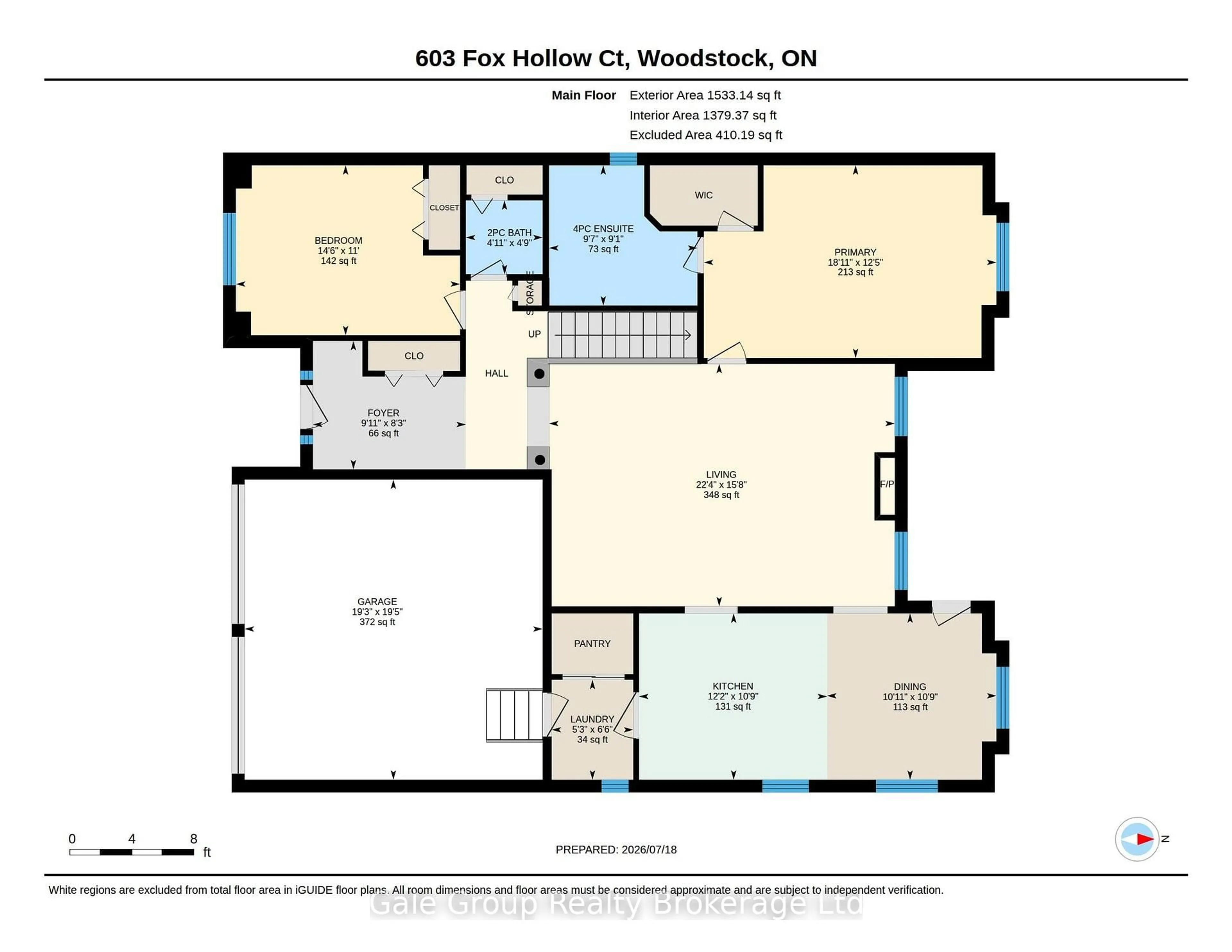 Floor plan for 603 Fox Hollow Crt, Woodstock Ontario N4T 1W3