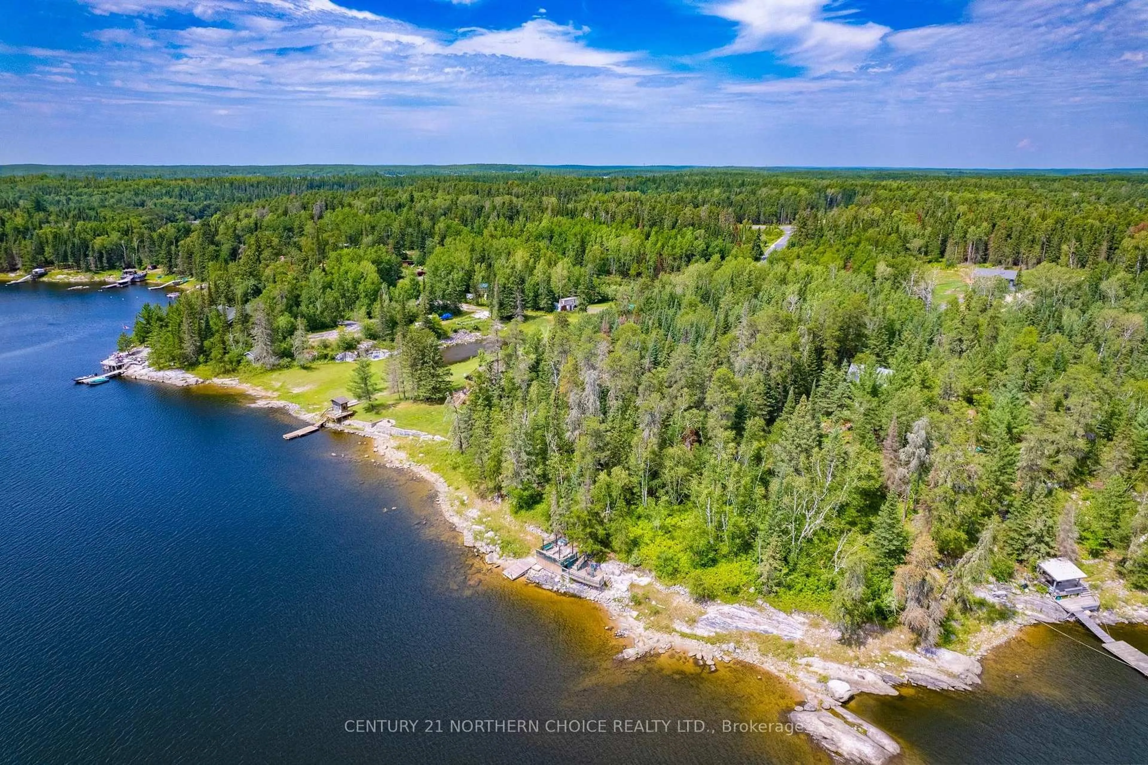 A pic from outside/outdoor area/front of a property/back of a property/a pic from drone, water/lake/river/ocean view for 102 Beryl Winder Road, Kenora Ontario P0V 3G0