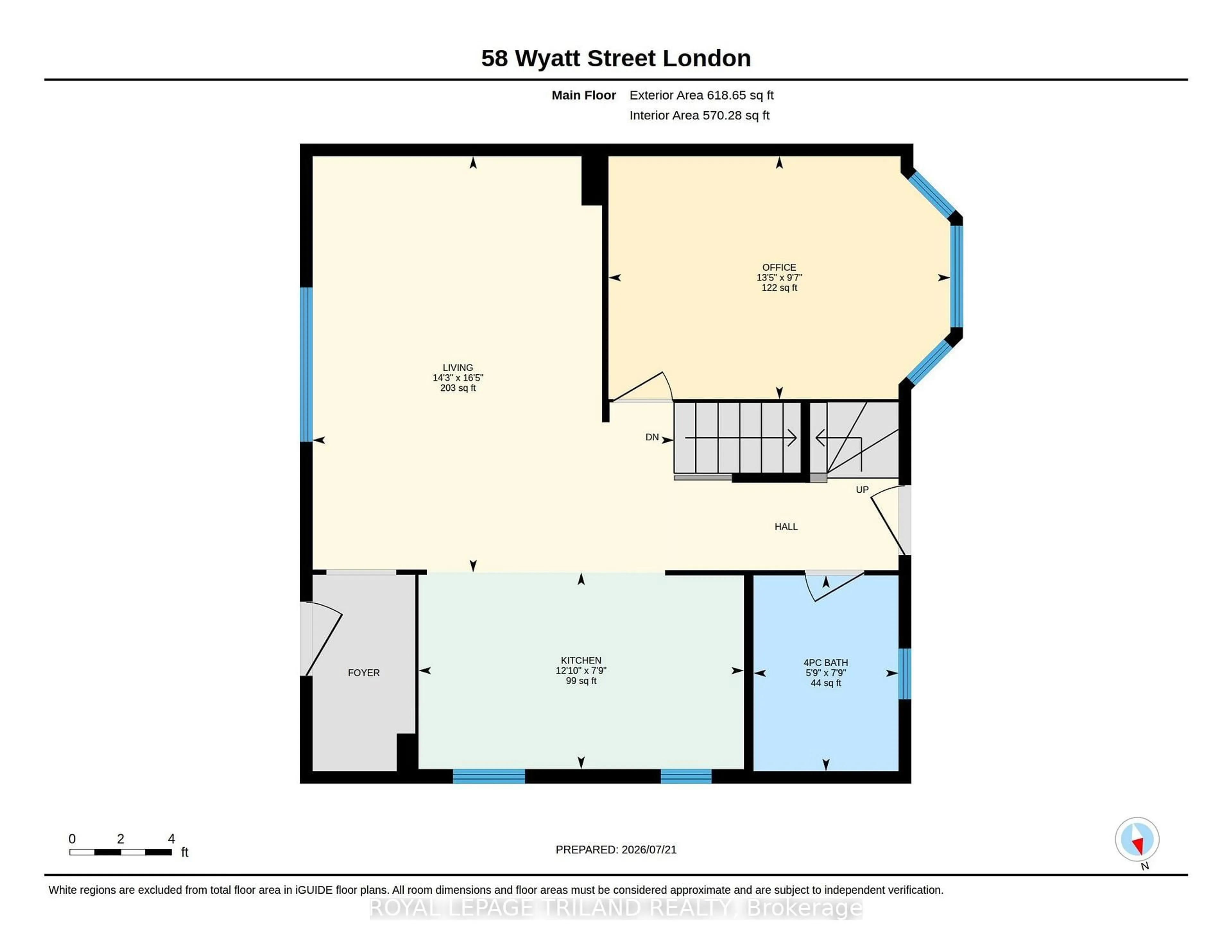 Floor plan for 58 Wyatt St, London North Ontario N6H 1A7
