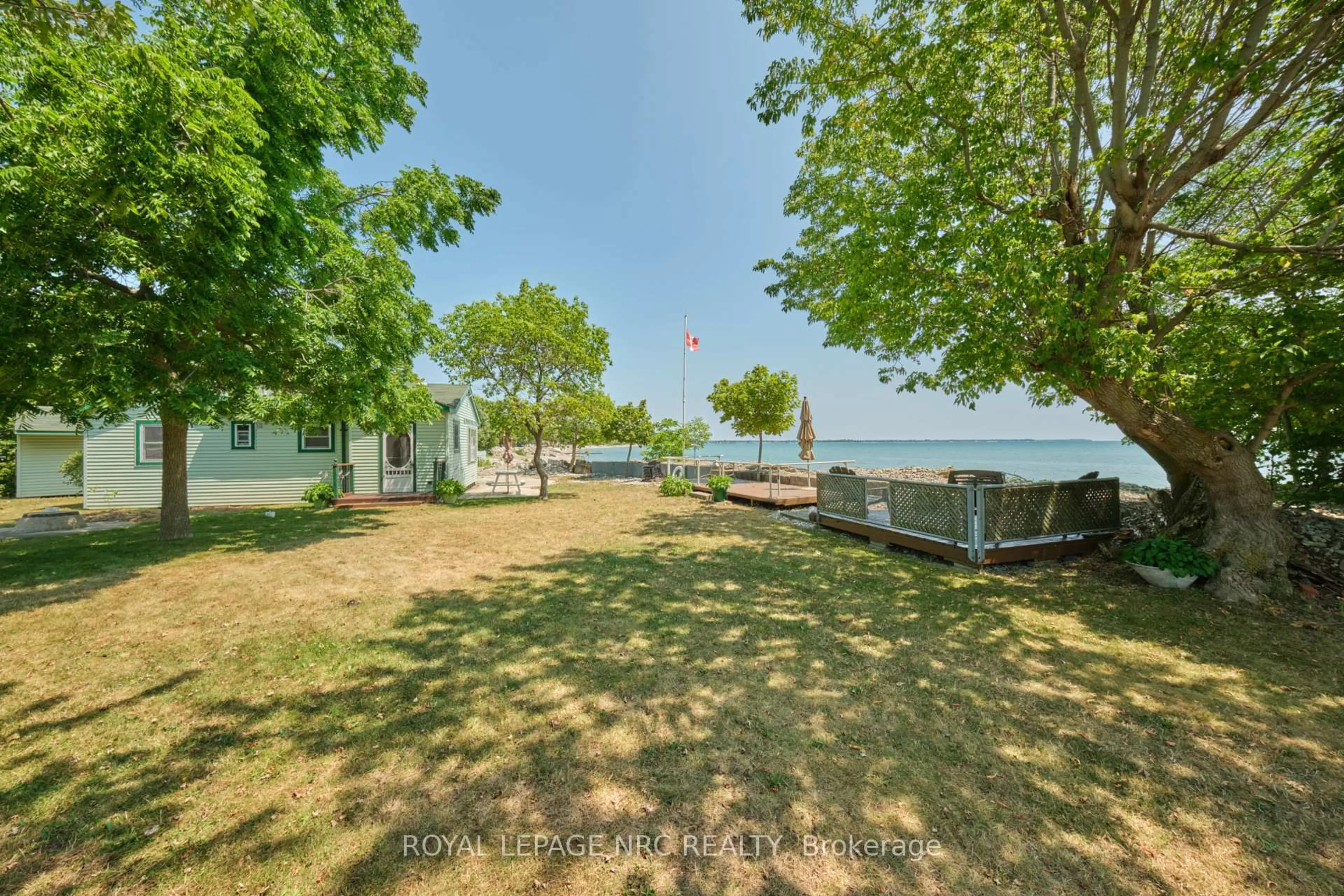 A pic from outside/outdoor area/front of a property/back of a property/a pic from drone, water/lake/river/ocean view for 5 Mohawk Point Rd, Haldimand Ontario N0A 1K0