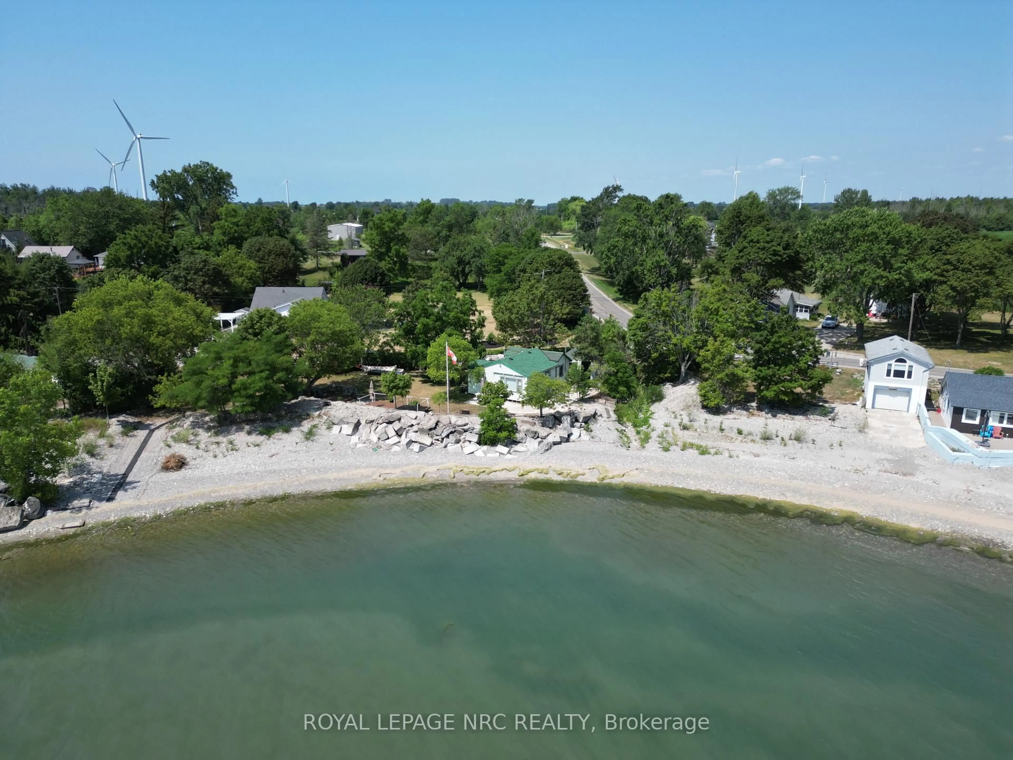A pic from outside/outdoor area/front of a property/back of a property/a pic from drone, water/lake/river/ocean view for 5 Mohawk Point Rd, Haldimand Ontario N0A 1K0