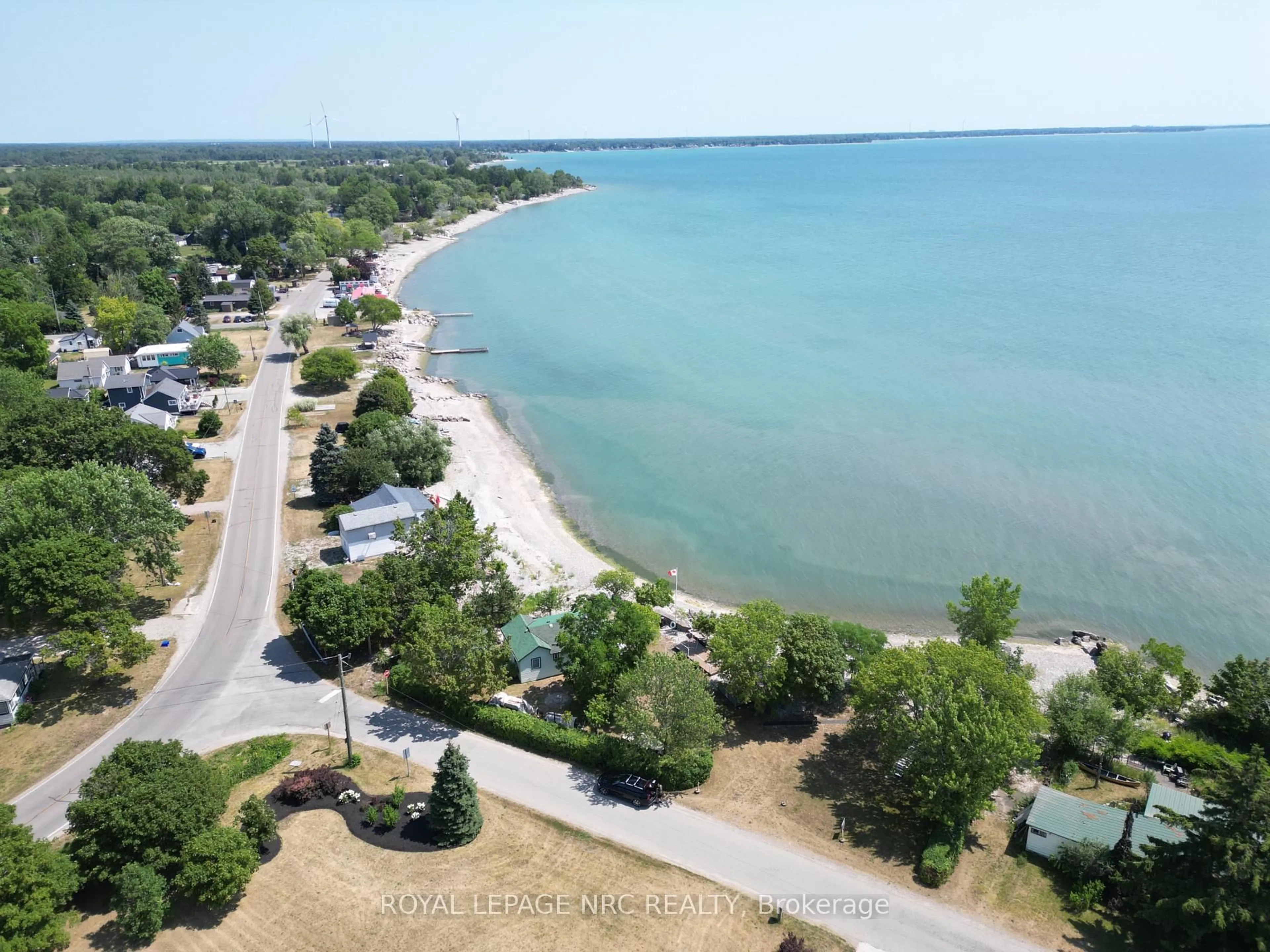 A pic from outside/outdoor area/front of a property/back of a property/a pic from drone, water/lake/river/ocean view for 5 Mohawk Point Rd, Haldimand Ontario N0A 1K0