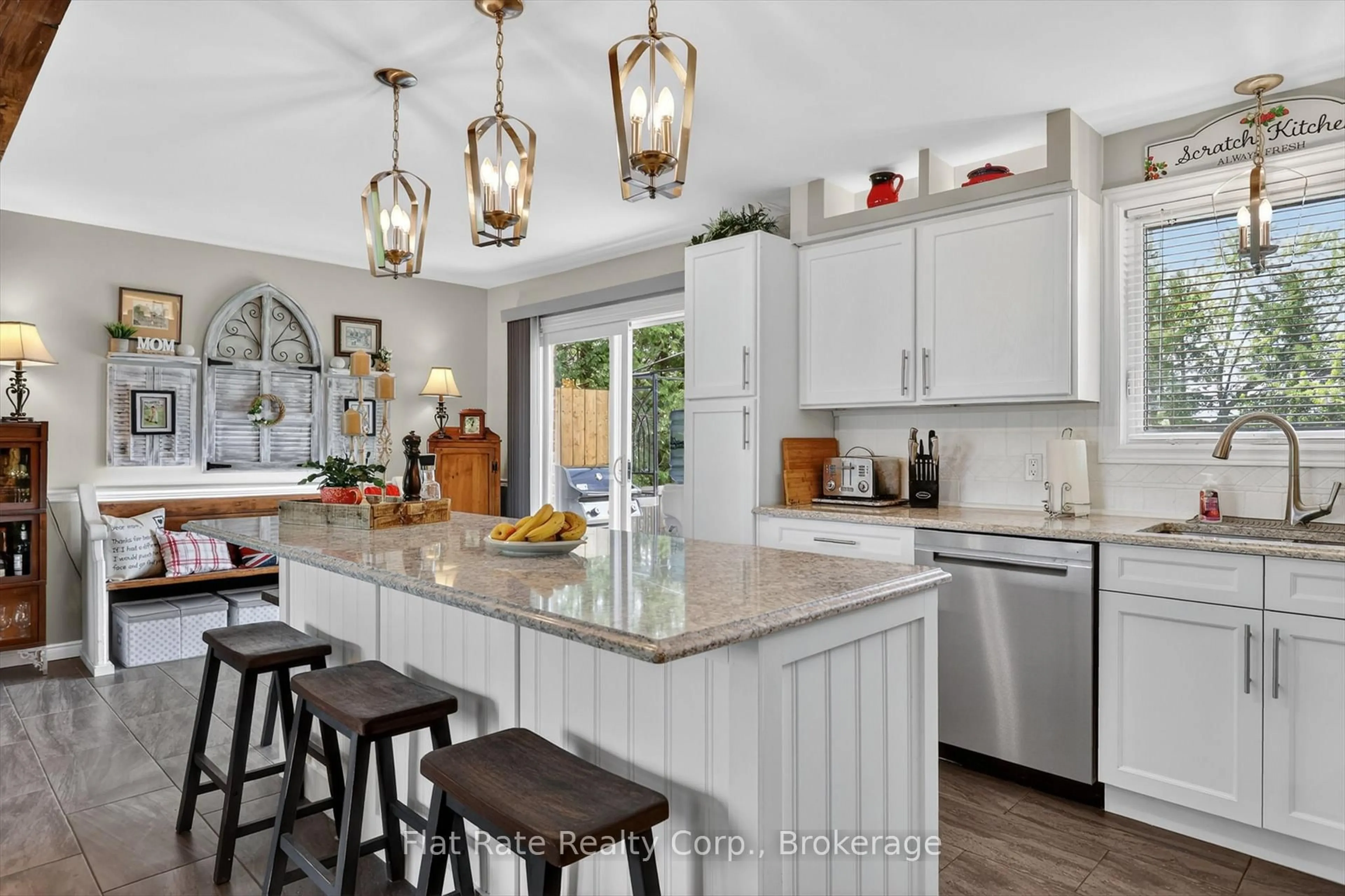 Open concept kitchen, ceramic/tile floor for 814 Frank Hill Rd, Kawartha Lakes Ontario K9J 6X3