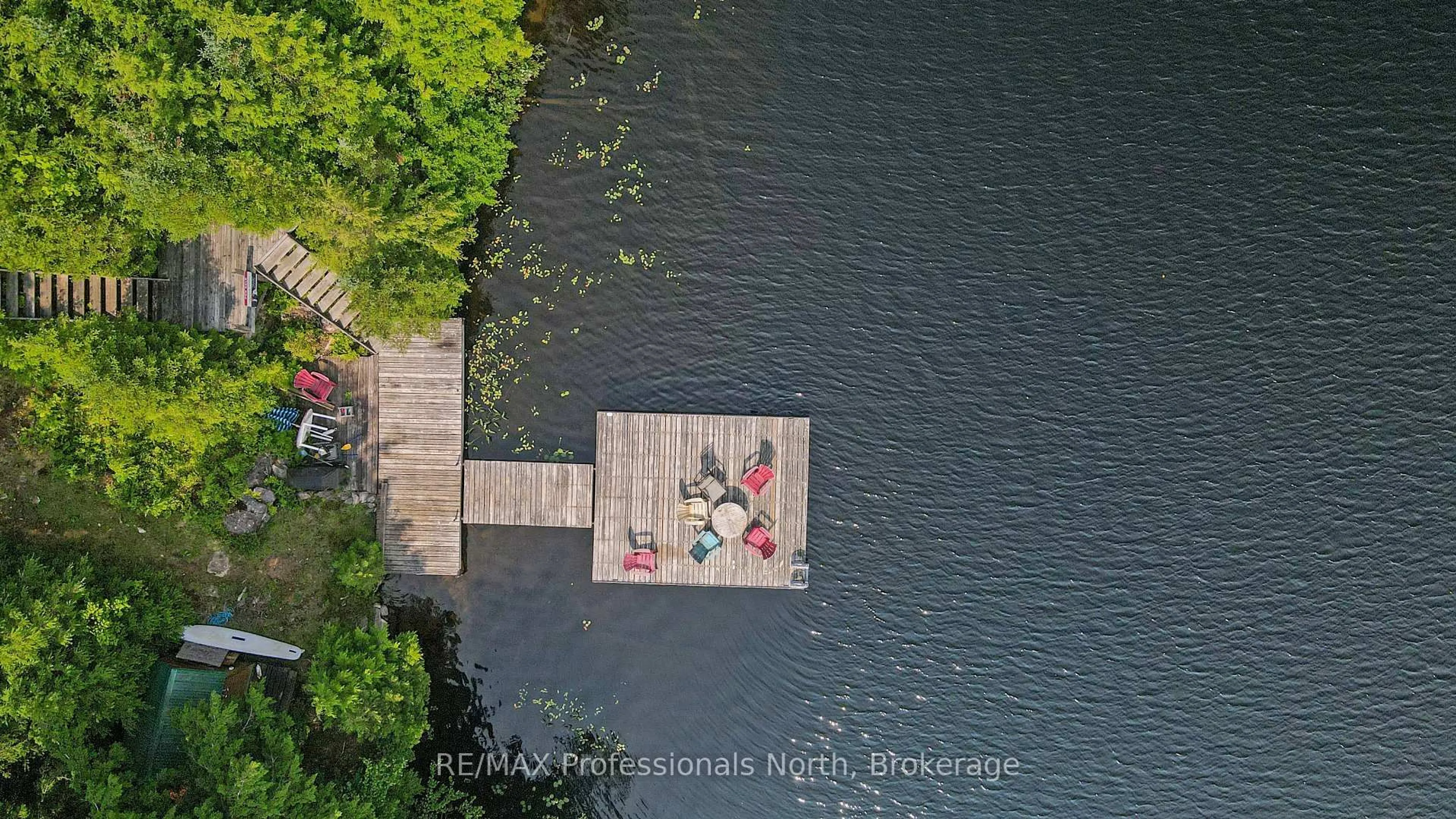 A pic from outside/outdoor area/front of a property/back of a property/a pic from drone, water/lake/river/ocean view for 1087 Westfall Lane, Highlands East Ontario K0L 2A0