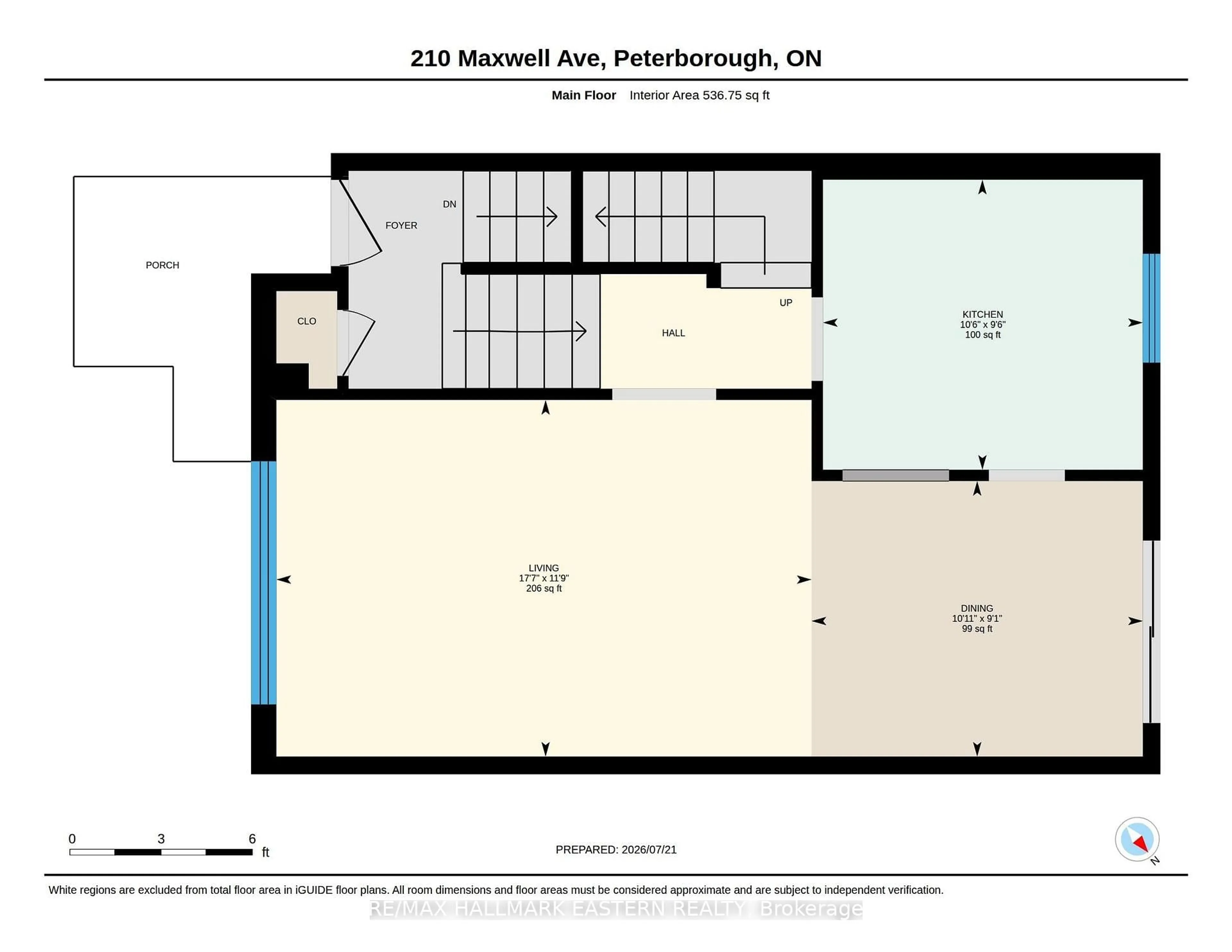 Floor plan for 210 Maxwell Ave, Peterborough Ontario K9J 1B5