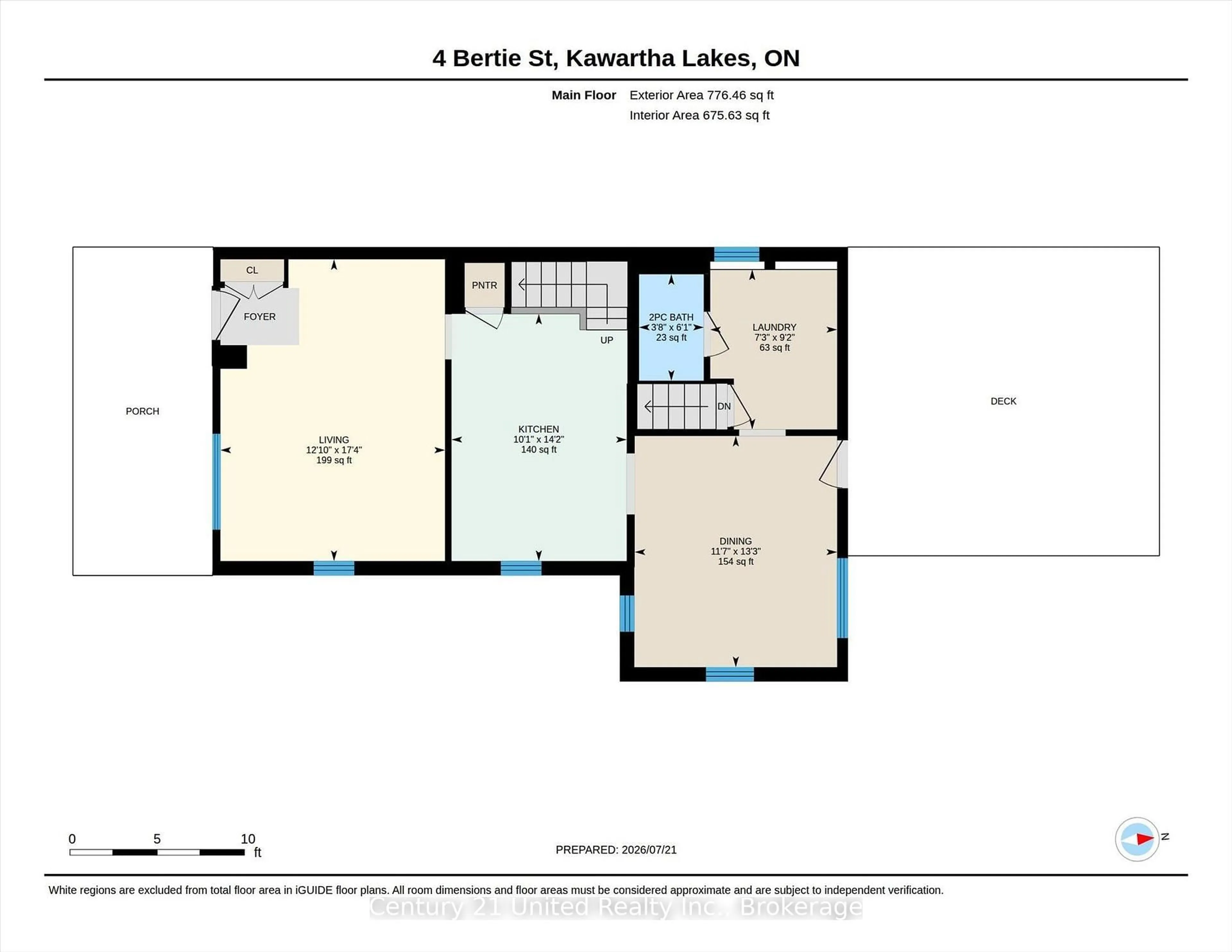 Floor plan for 4 Bertie St, Kawartha Lakes Ontario K9V 1J1