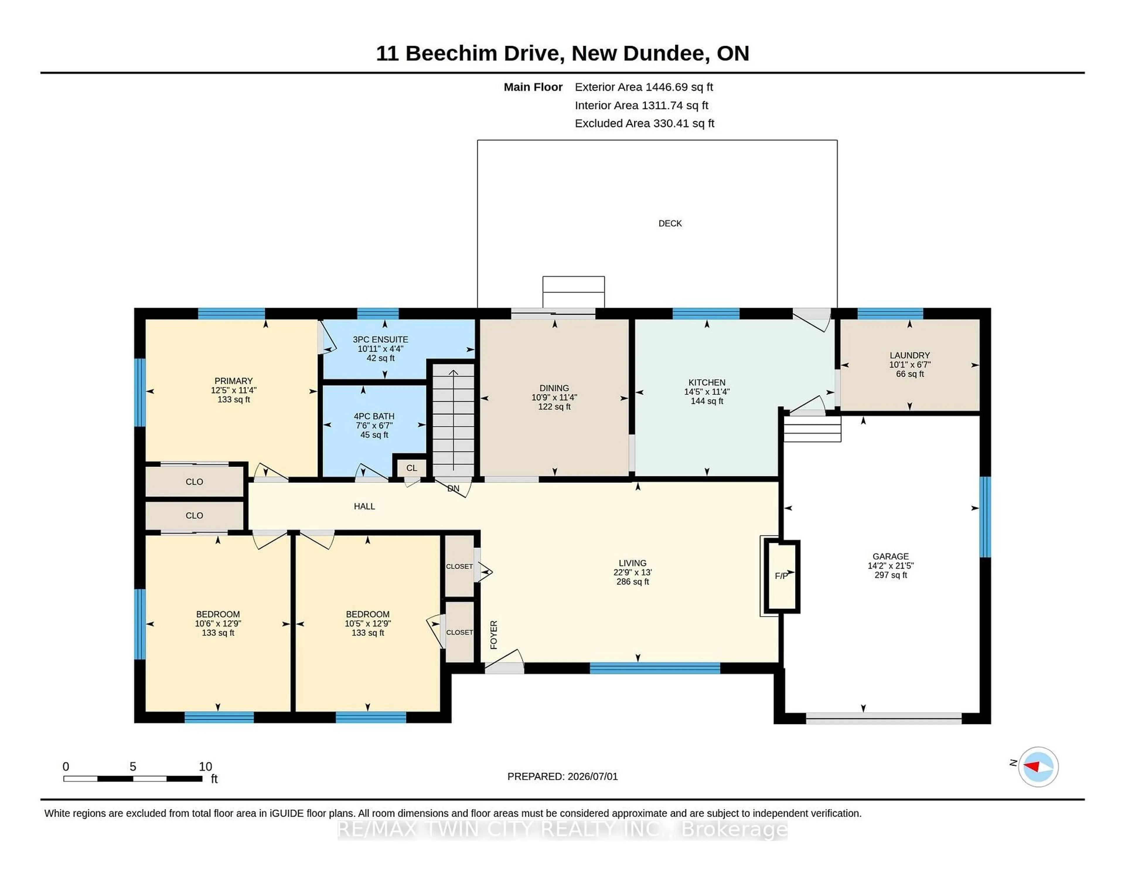 Floor plan for 11 Beechim Dr, Wilmot Ontario N0B 2E0