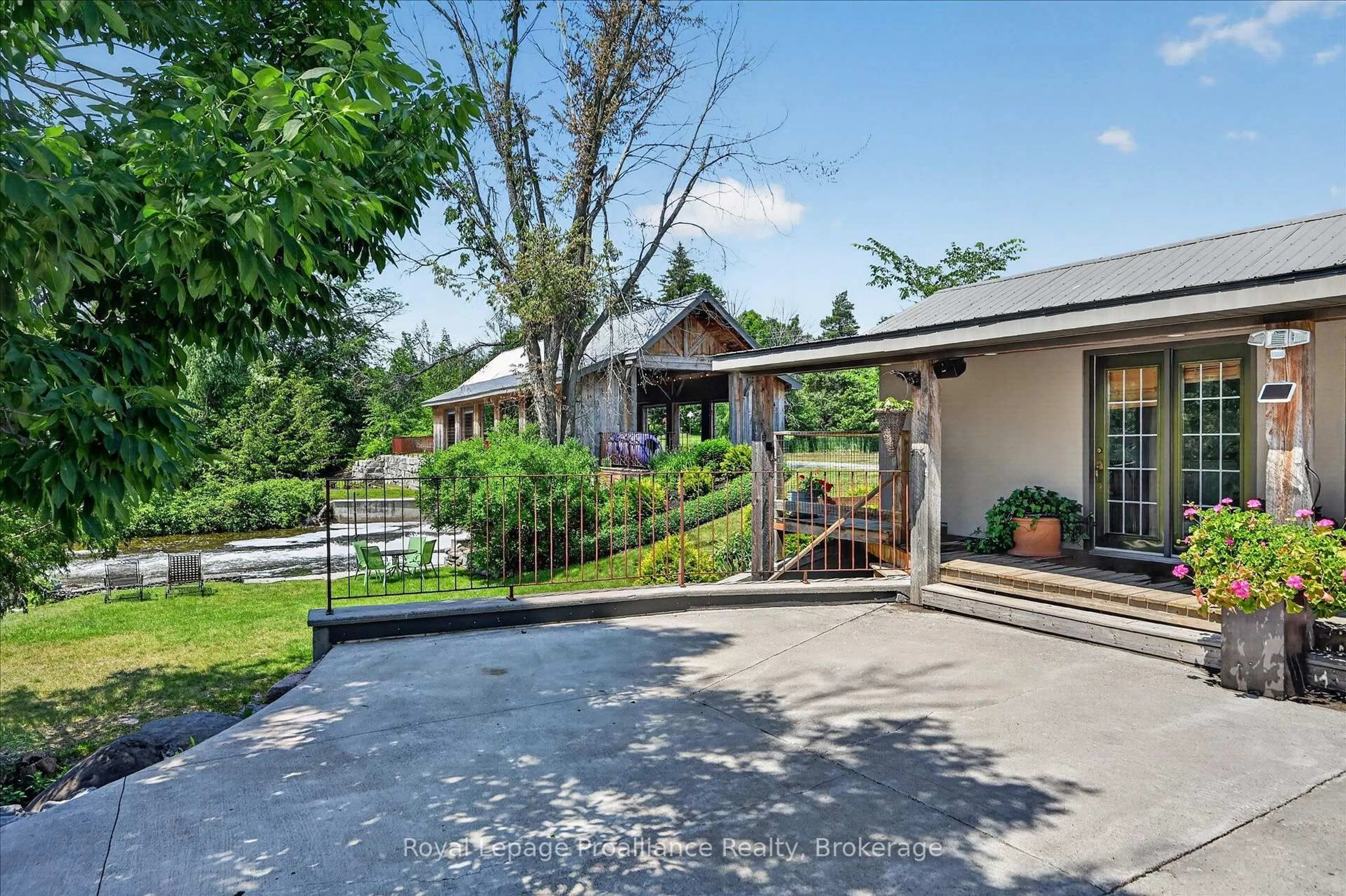 Patio, mountain view for 551 & 565 Cooney Island Rd, Douro-Dummer Ontario K0L 2H0