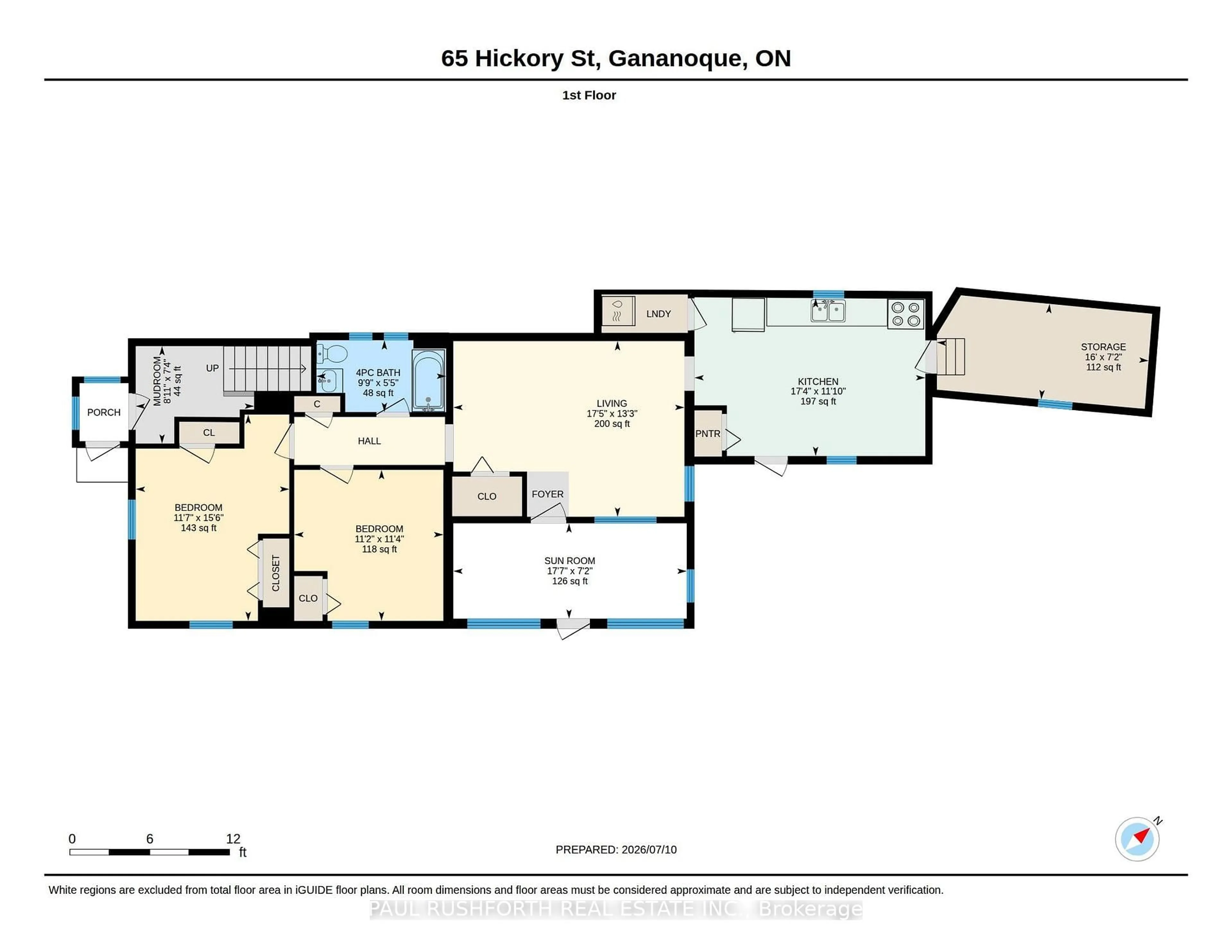 Floor plan for 65 Hickory St, Gananoque Ontario K7G 2P6