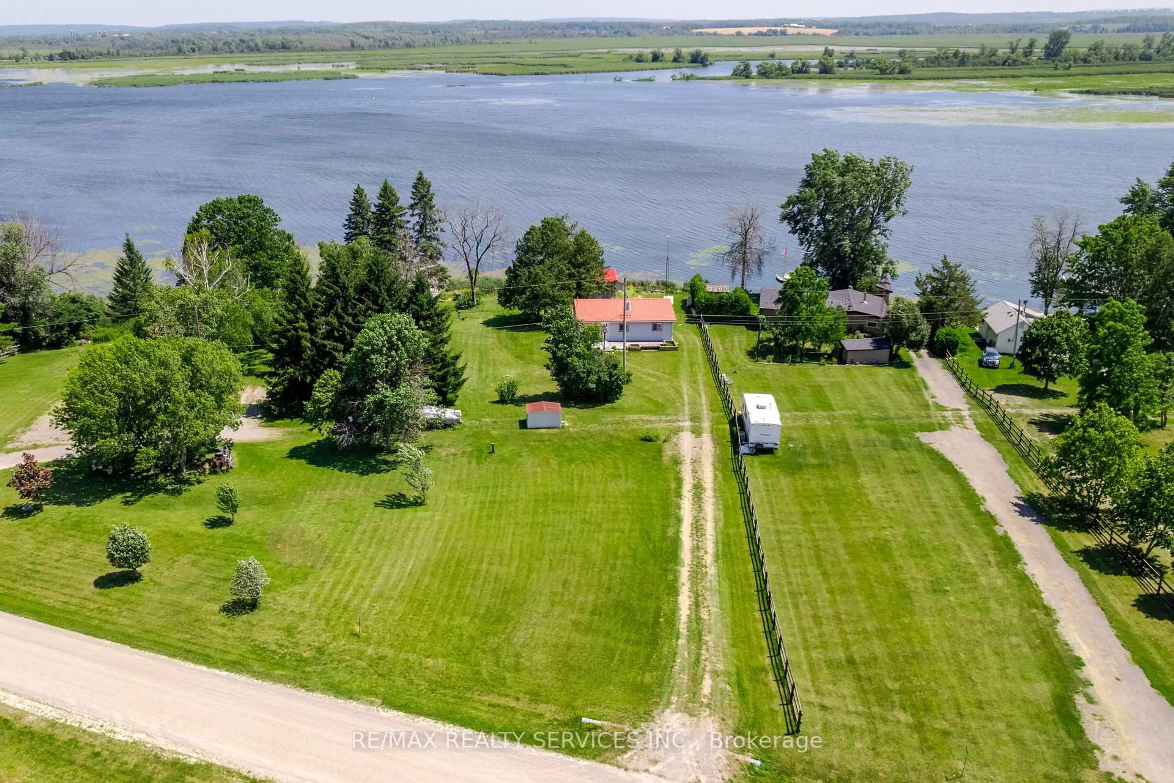 A pic from outside/outdoor area/front of a property/back of a property/a pic from drone, water/lake/river/ocean view for 505 CATCHMORE Rd, Trent Hills Ontario K0L 1L0
