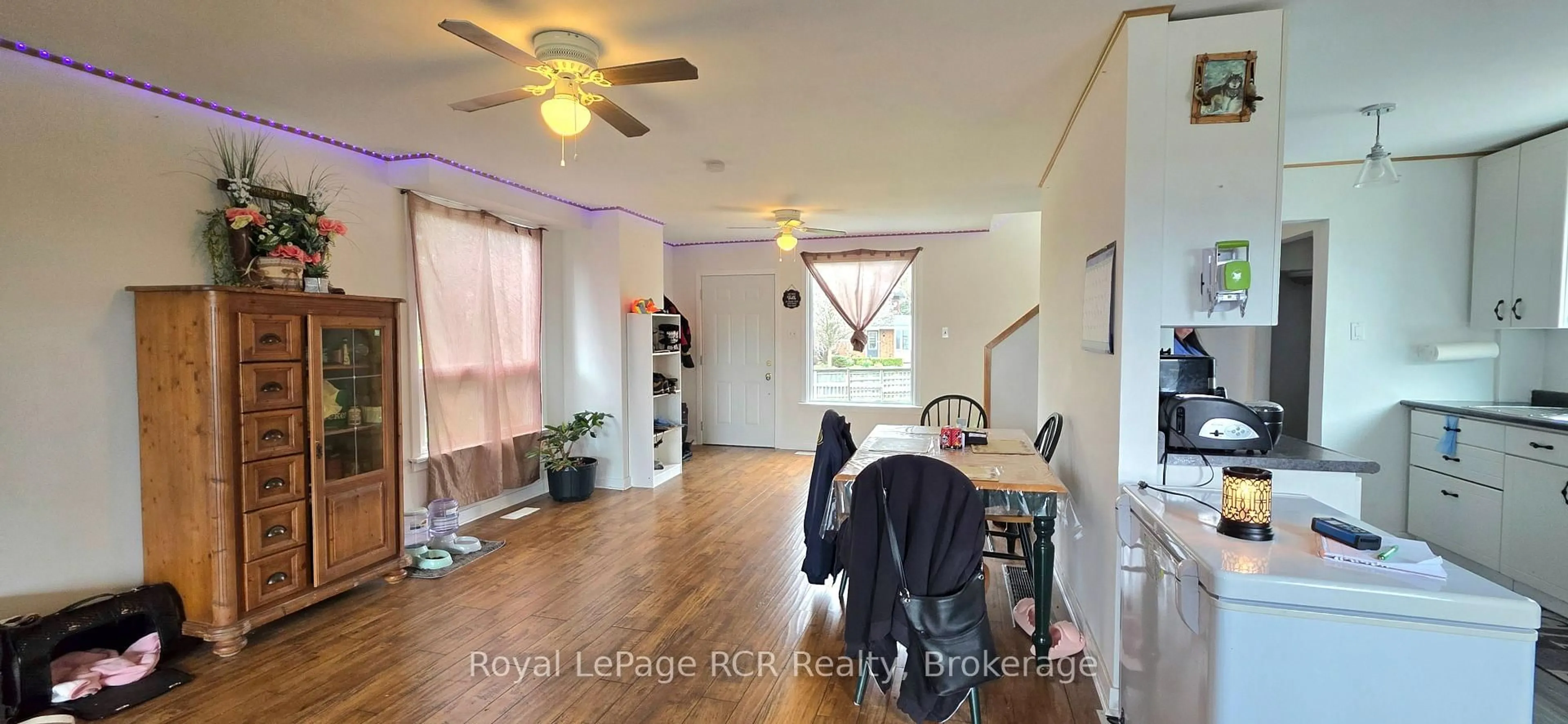Dining room, wood/laminate floor for 10 Quebec Rd, Huron East Ontario N0M 1L0