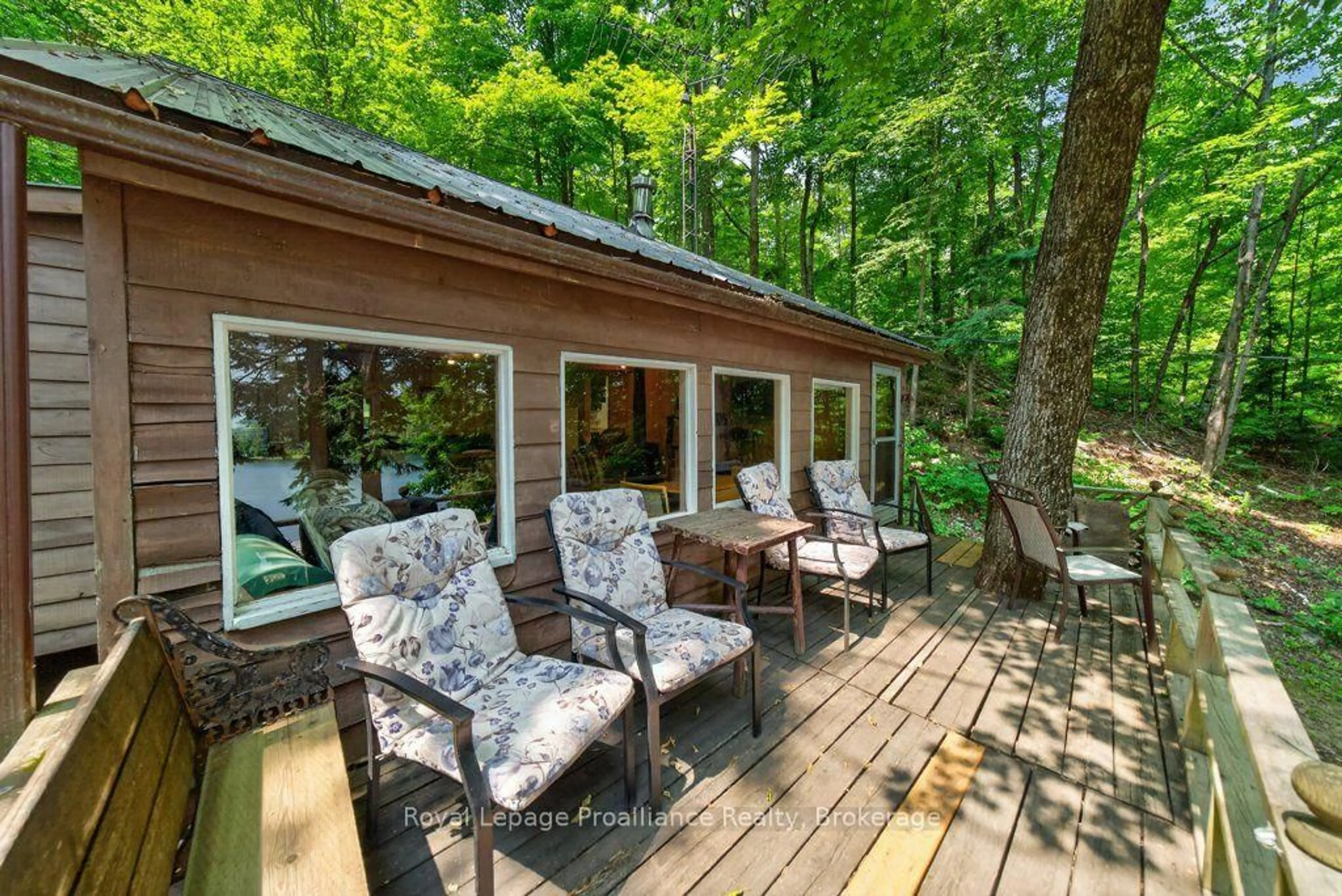 Patio, forest/trees view for 1651 Myers Cave Rd, Arden Ontario K0H 1B0