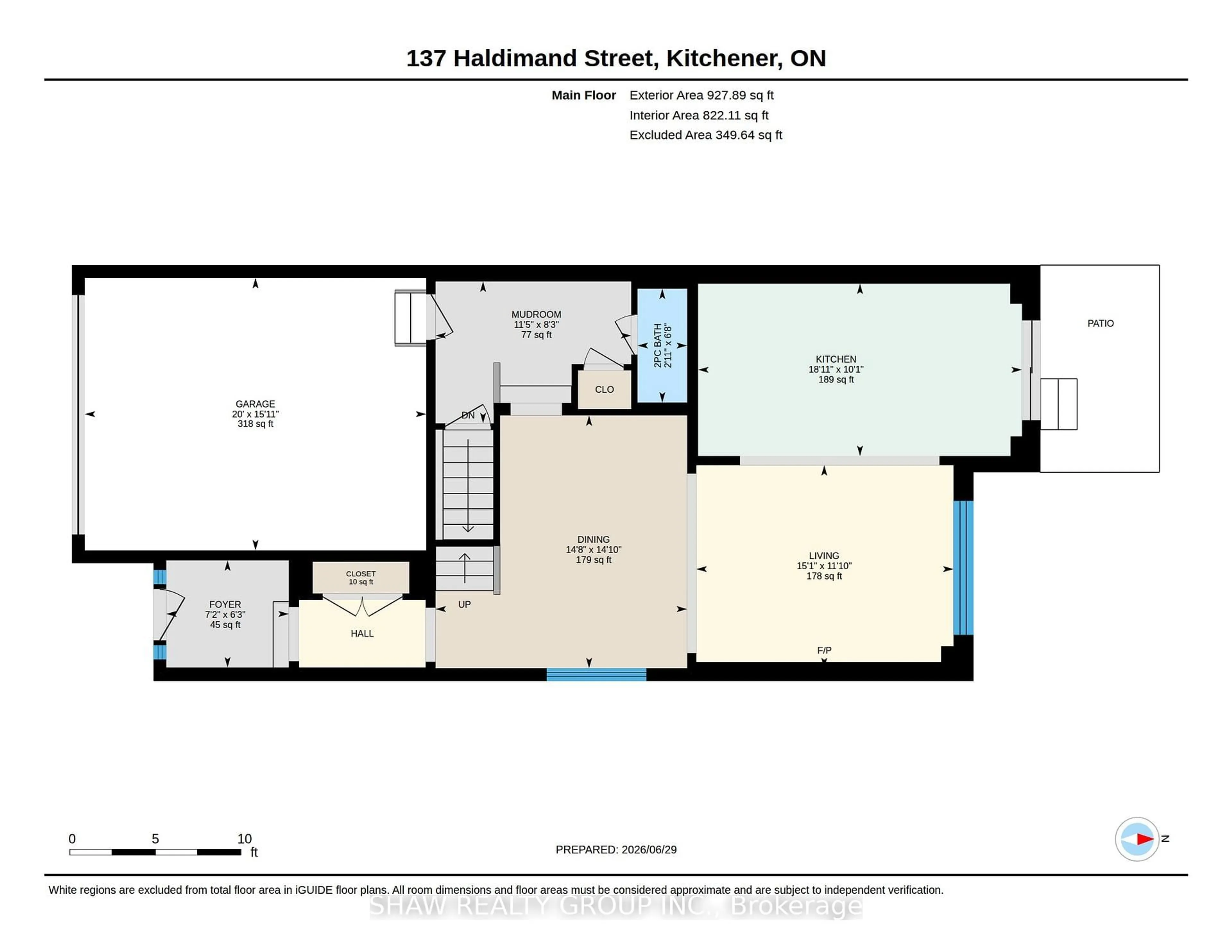 Floor plan for 137 Haldimand St, Kitchener Ontario N2R 0R2