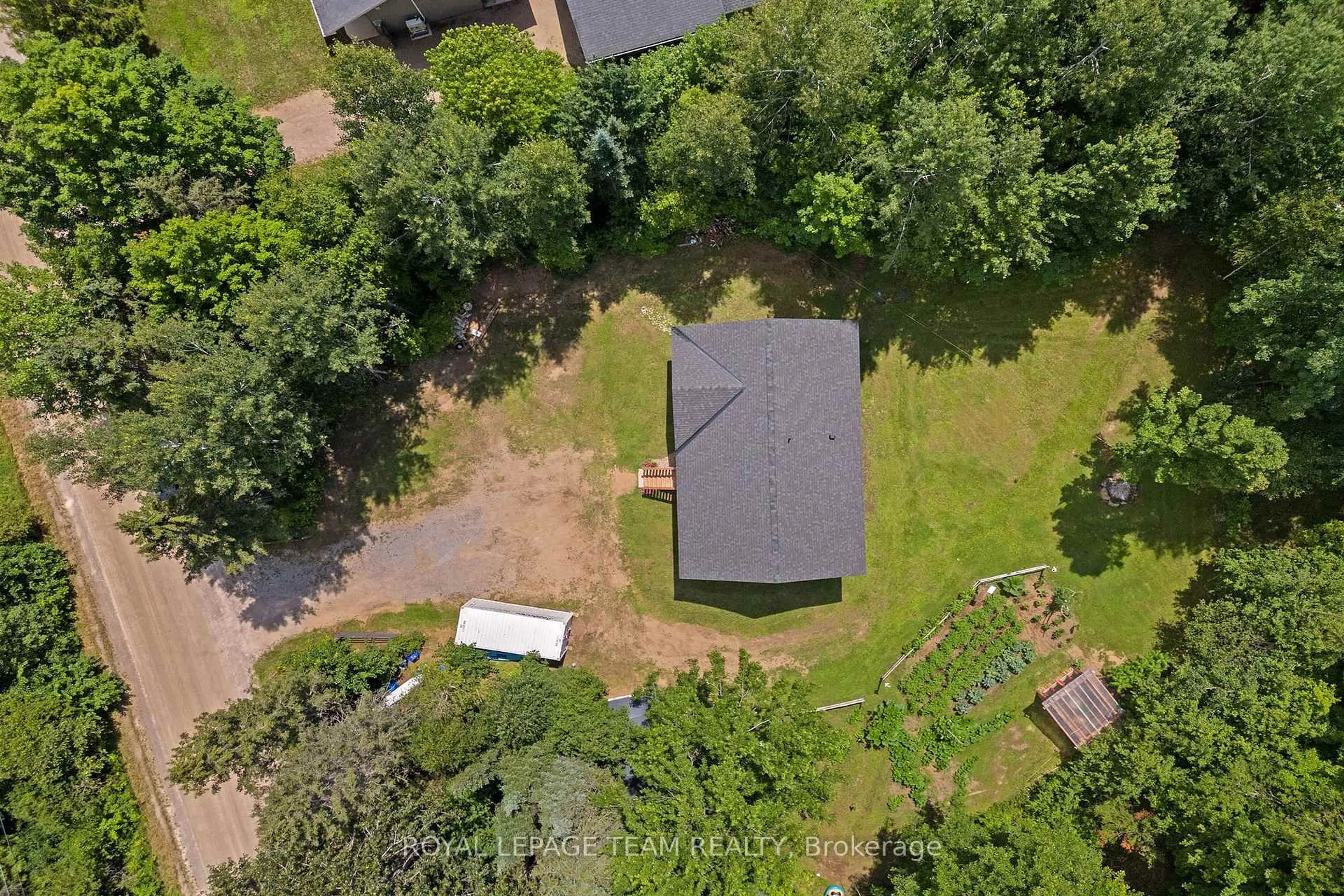 A pic from outside/outdoor area/front of a property/back of a property/a pic from drone, forest/trees view for 405 Calvin Rd, Haley Station Ontario K0J 1Y0