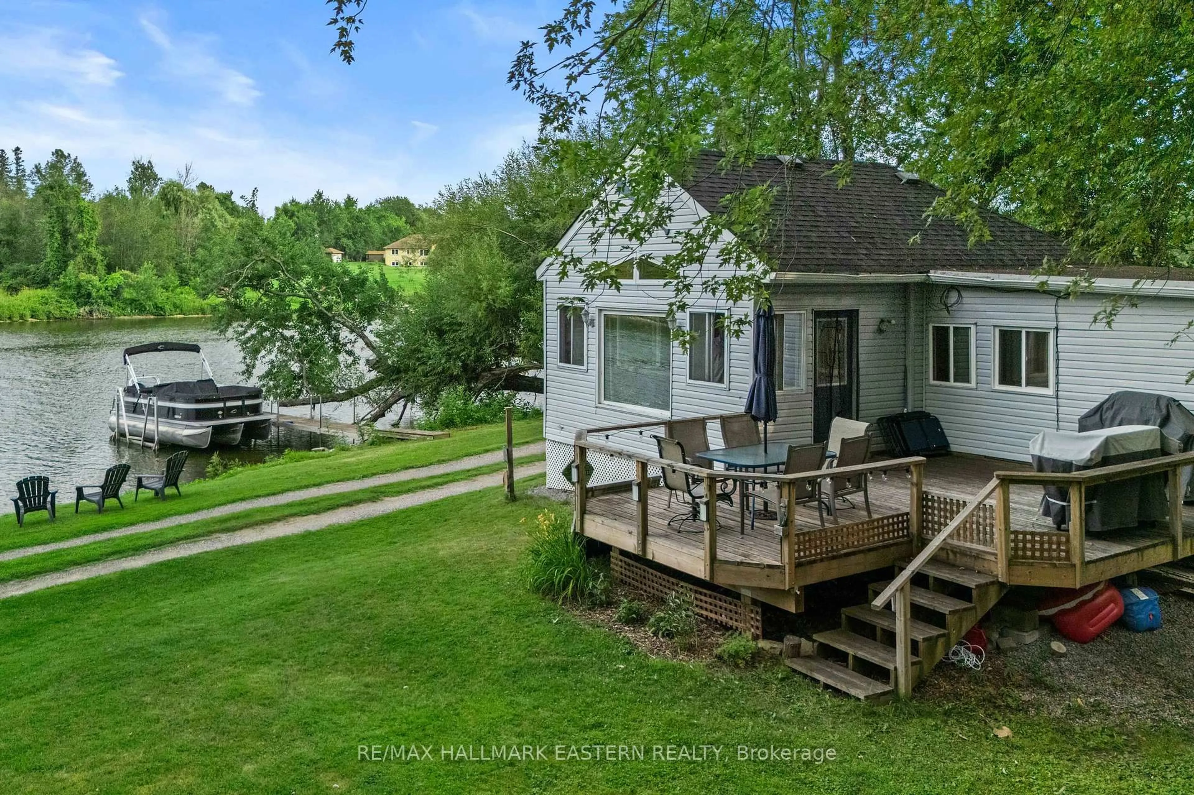 A pic from outside/outdoor area/front of a property/back of a property/a pic from drone, water/lake/river/ocean view for 730 Mervin Line, Cavan Monaghan Ontario K9J 6Z9