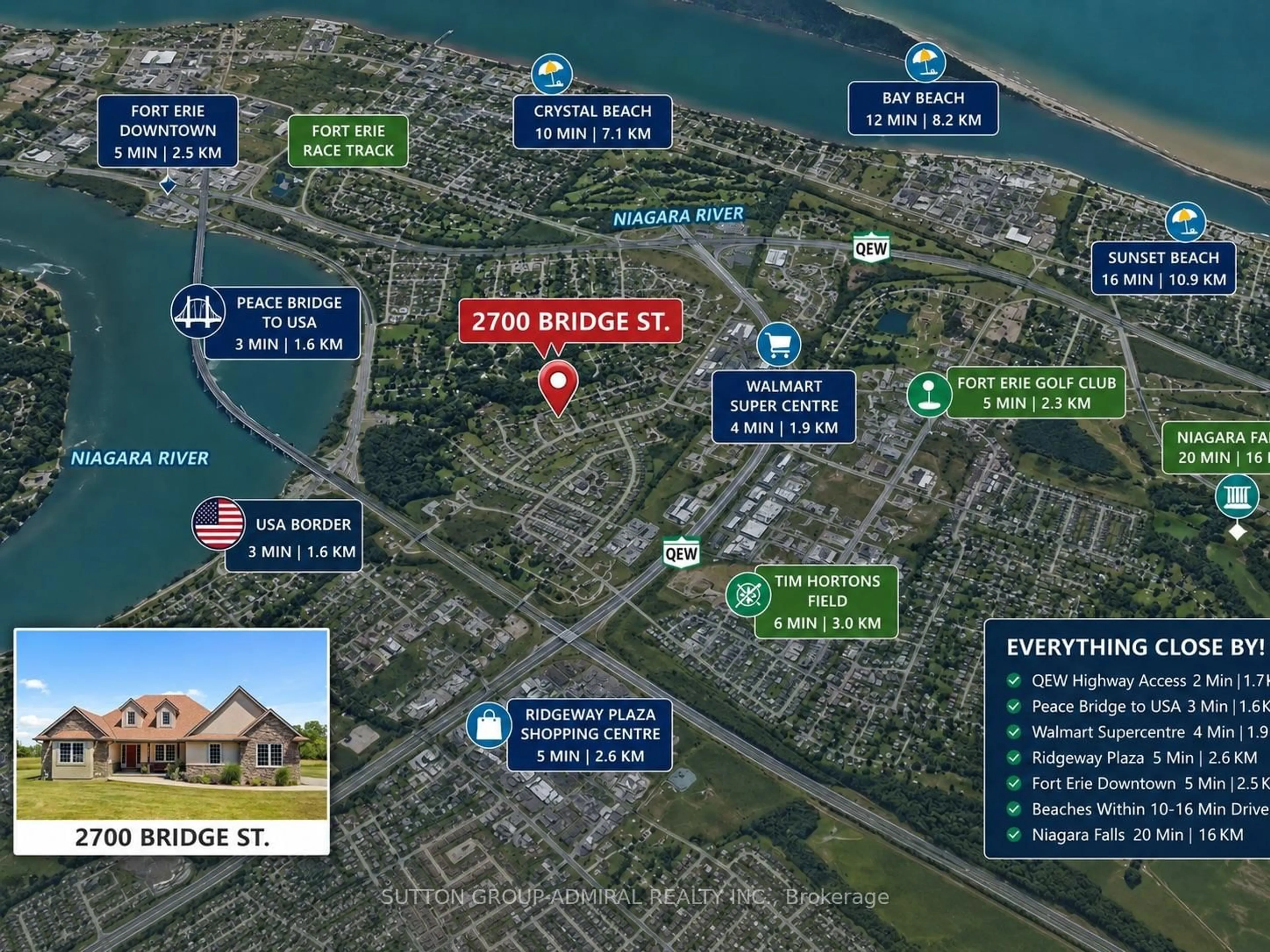 Picture of a map for 2700 Bridge St, Fort Erie Ontario L0S 1N0