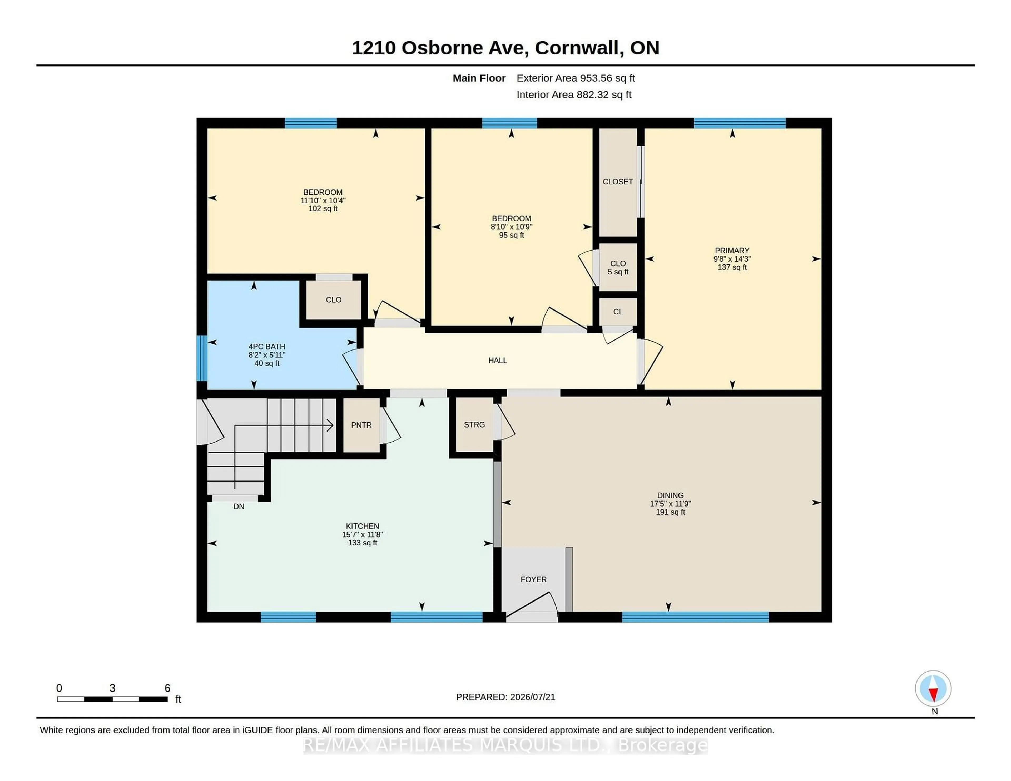 Floor plan for 1210 Osborne Ave, Cornwall Ontario K6J 1K9