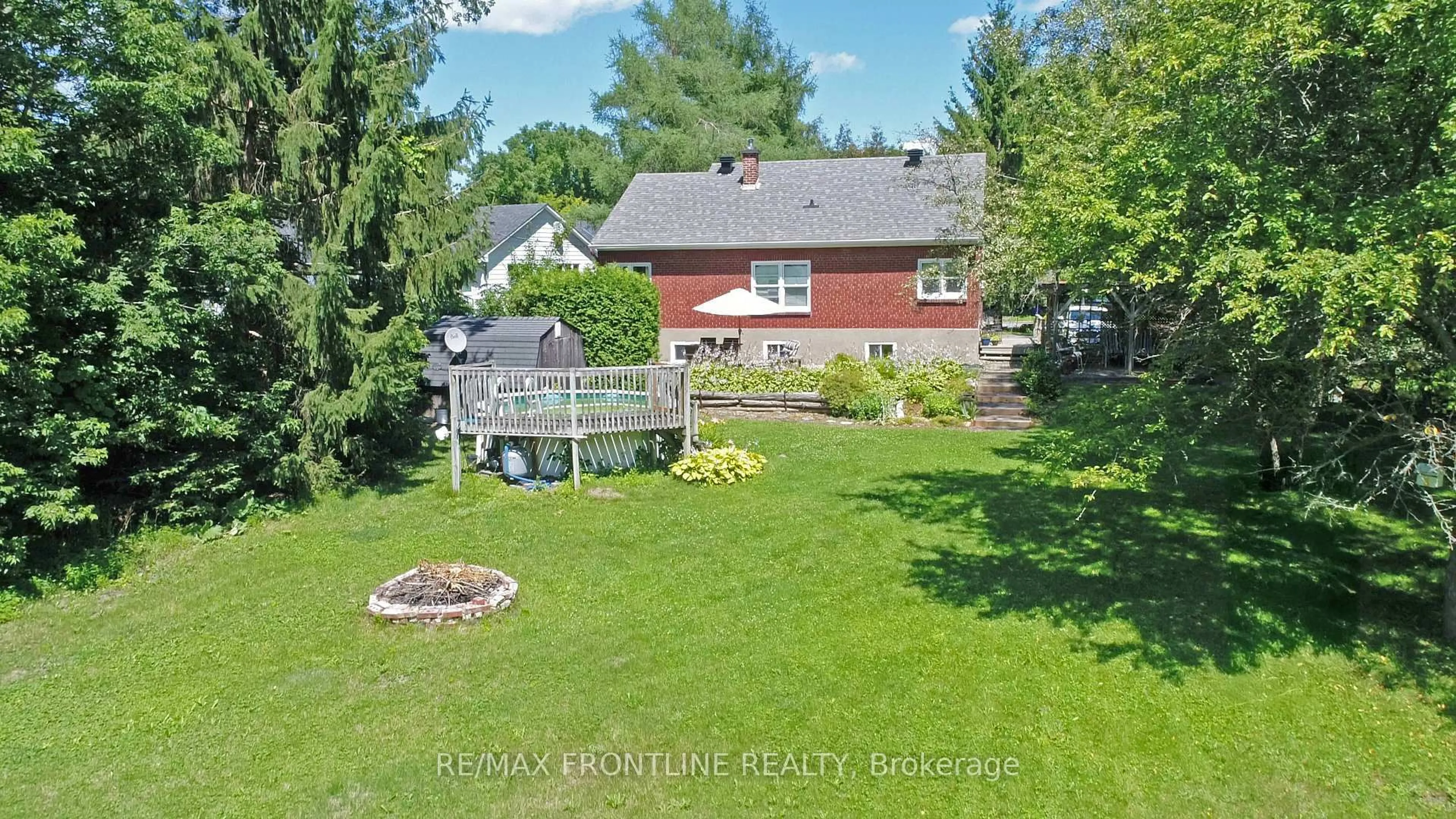 A pic from outside/outdoor area/front of a property/back of a property/a pic from drone, water/lake/river/ocean view for 2303 James Craig St, North Gower Ontario K0A 2T0