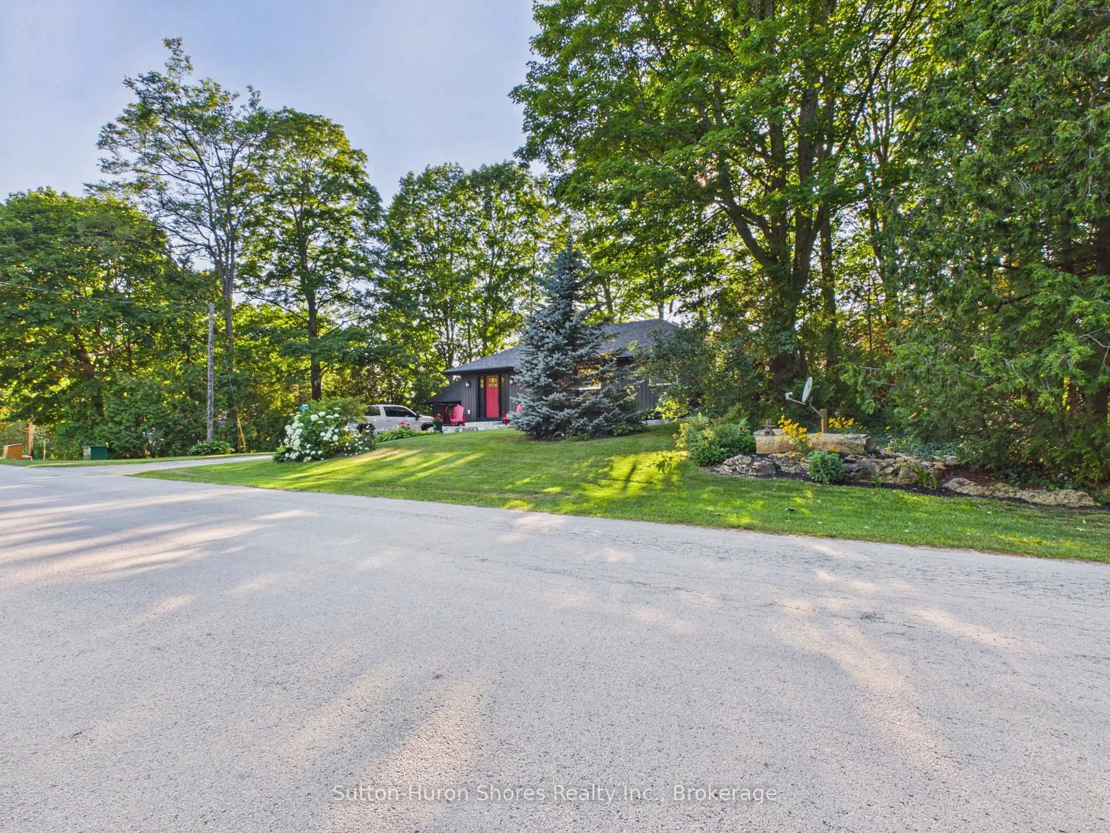 A pic from outside/outdoor area/front of a property/back of a property/a pic from drone, street for 1264 Sauble Falls Rd, South Bruce Peninsula Ontario N0H 2G0