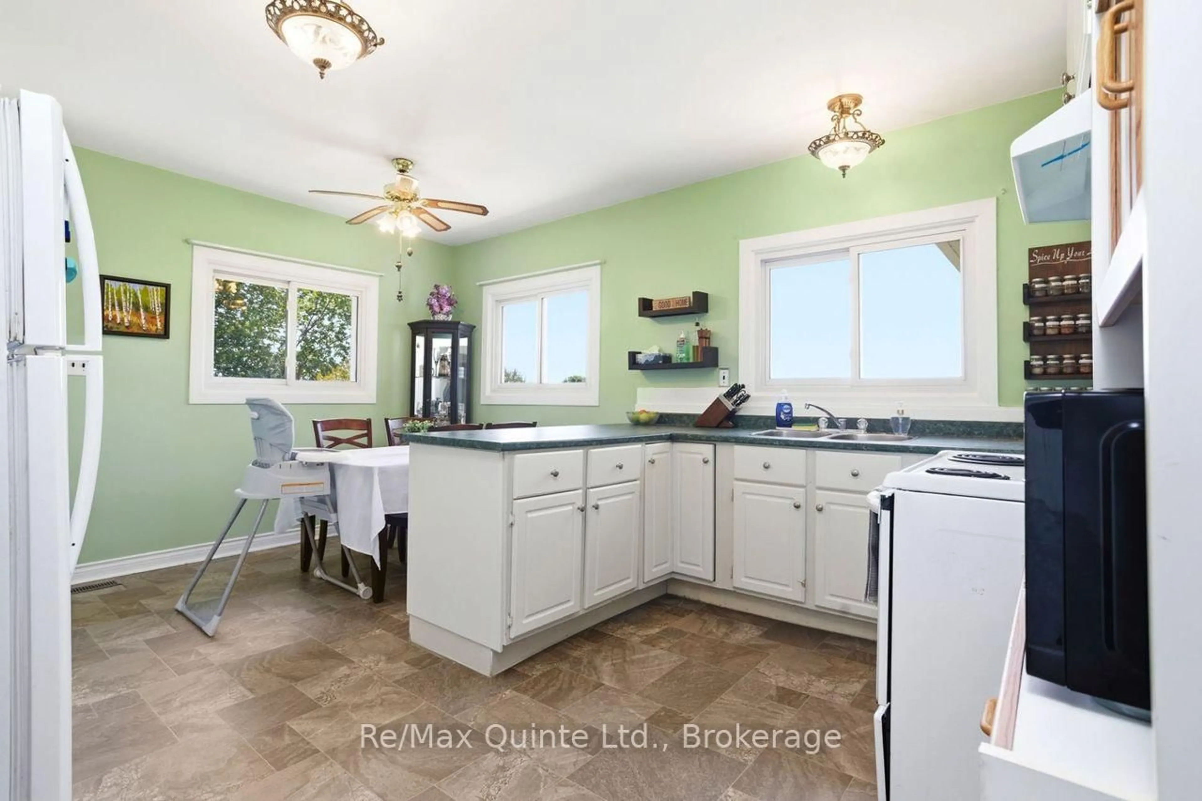 Open concept kitchen, ceramic/tile floor for 15150 County Rd 2, Brighton Ontario K0K 1H0