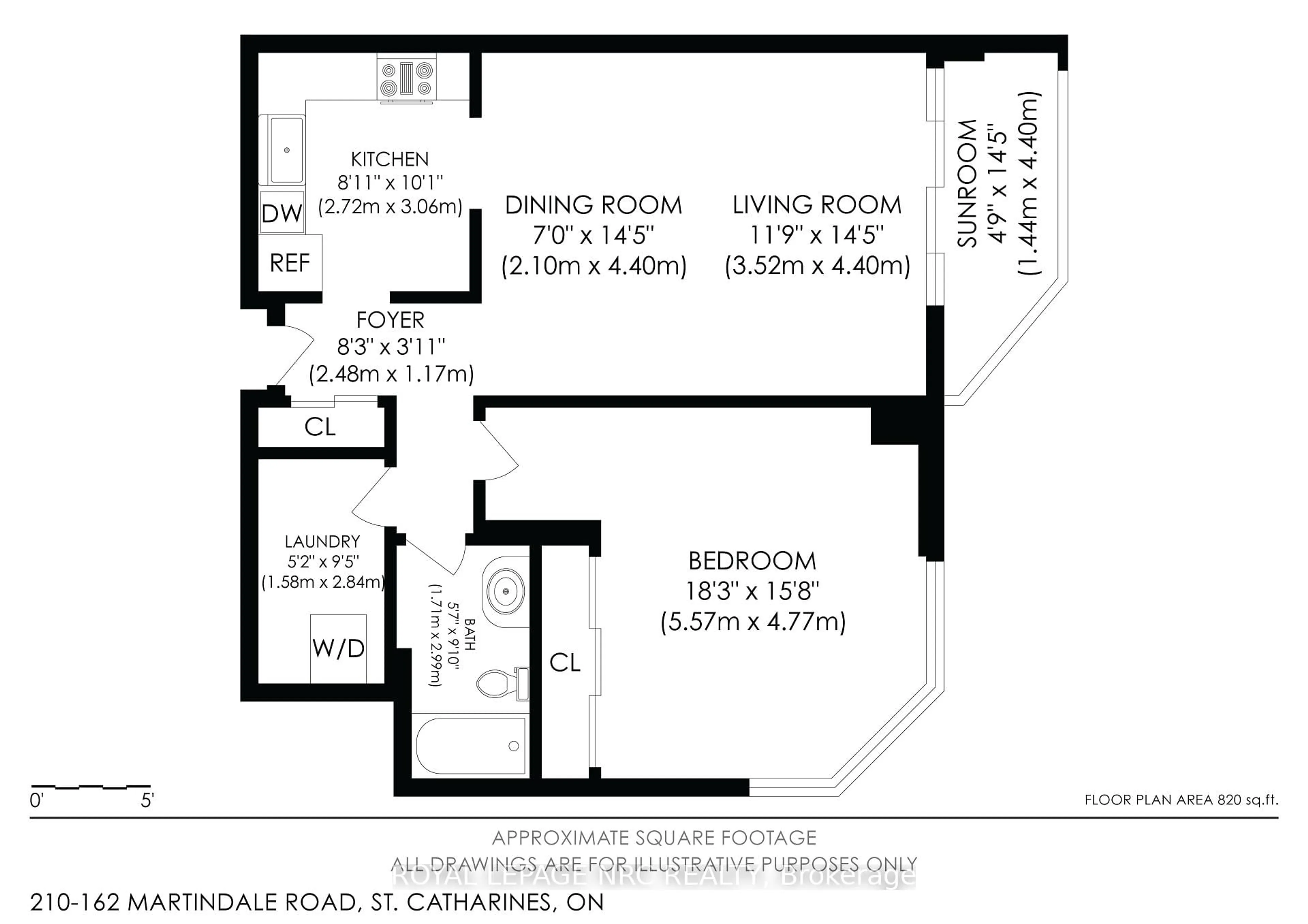 Floor plan for 162 Martindale Rd #210, St. Catharines Ontario L2S 3S4