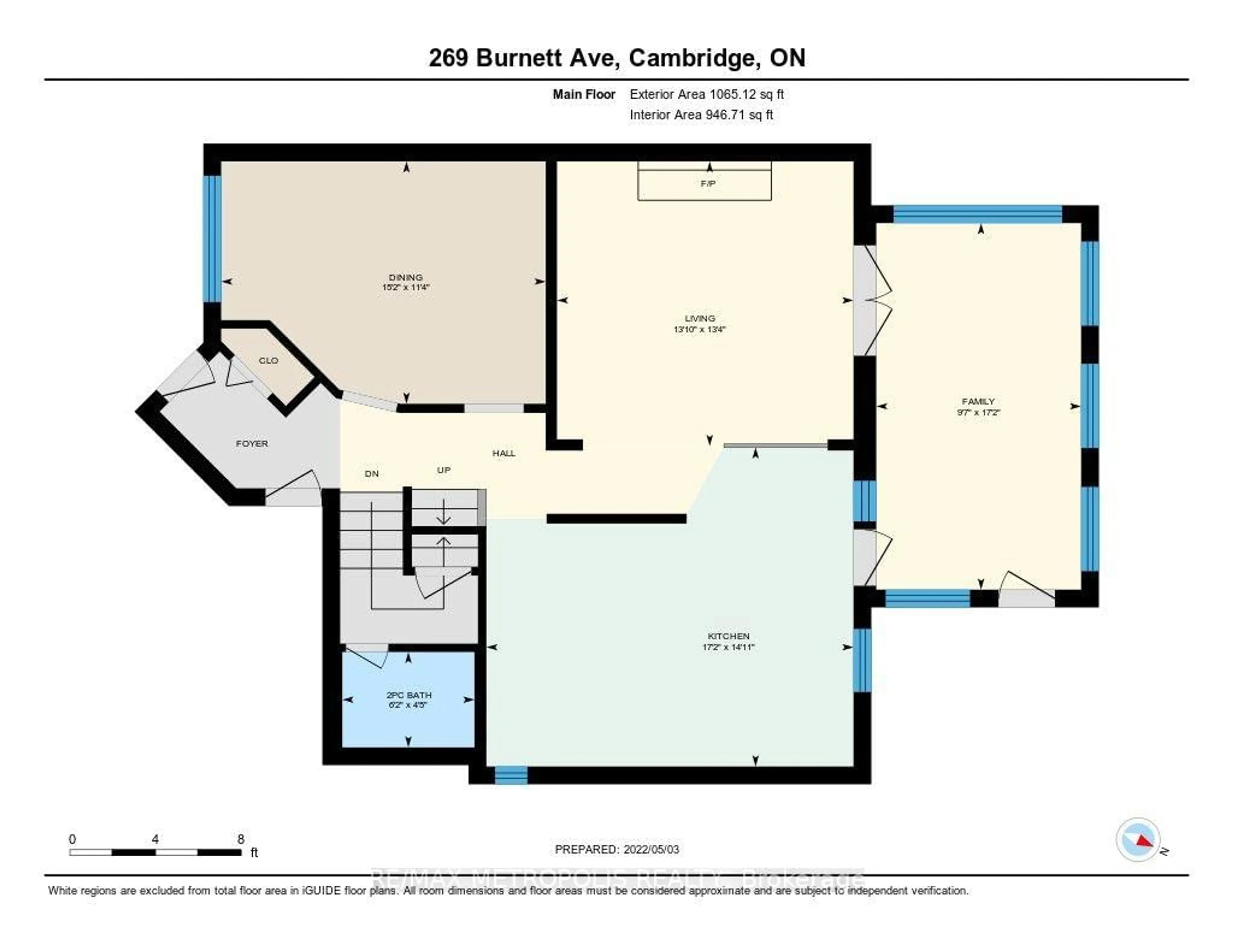 Floor plan for 269 Burnett Ave, Cambridge Ontario N1T 1E8