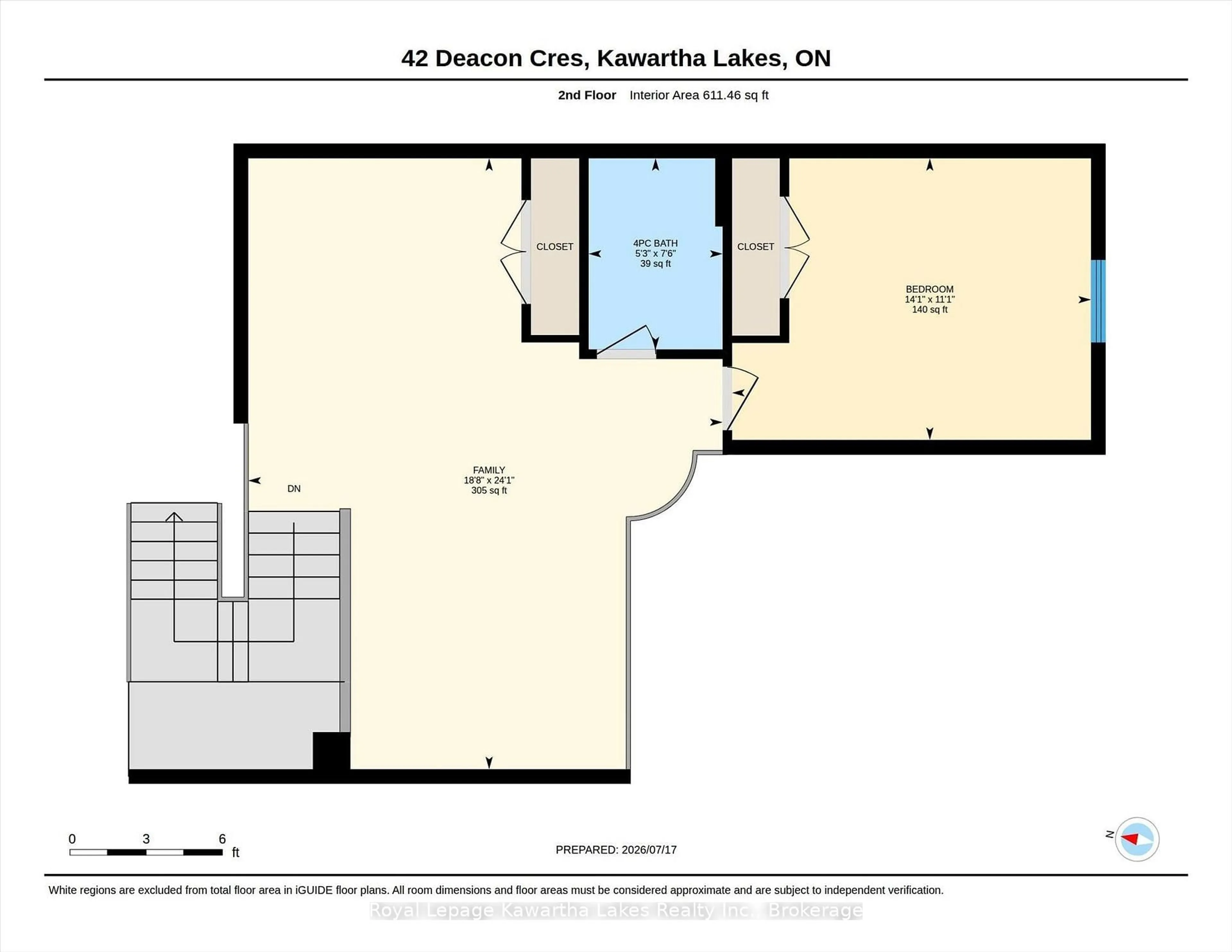 Floor plan for 42 Deacon Cres, Kawartha Lakes Ontario K9V 5Y2