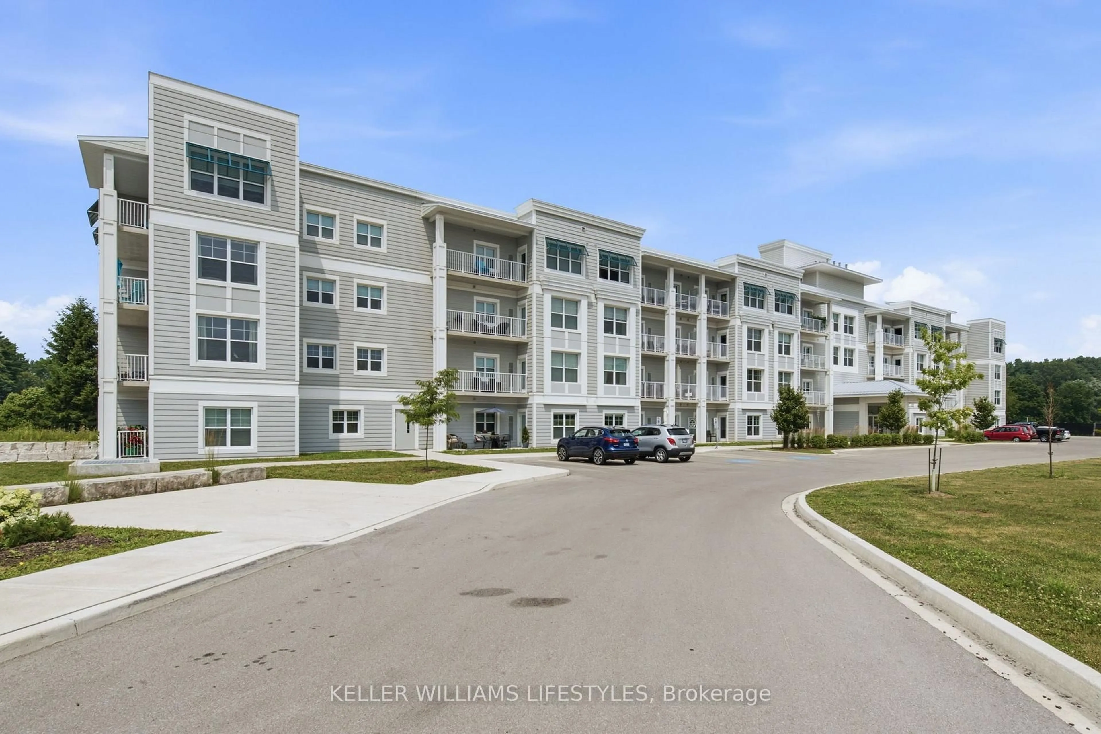 A pic from outside/outdoor area/front of a property/back of a property/a pic from drone, unknown for 100 The Prom #103, Central Elgin Ontario N5L 1C5