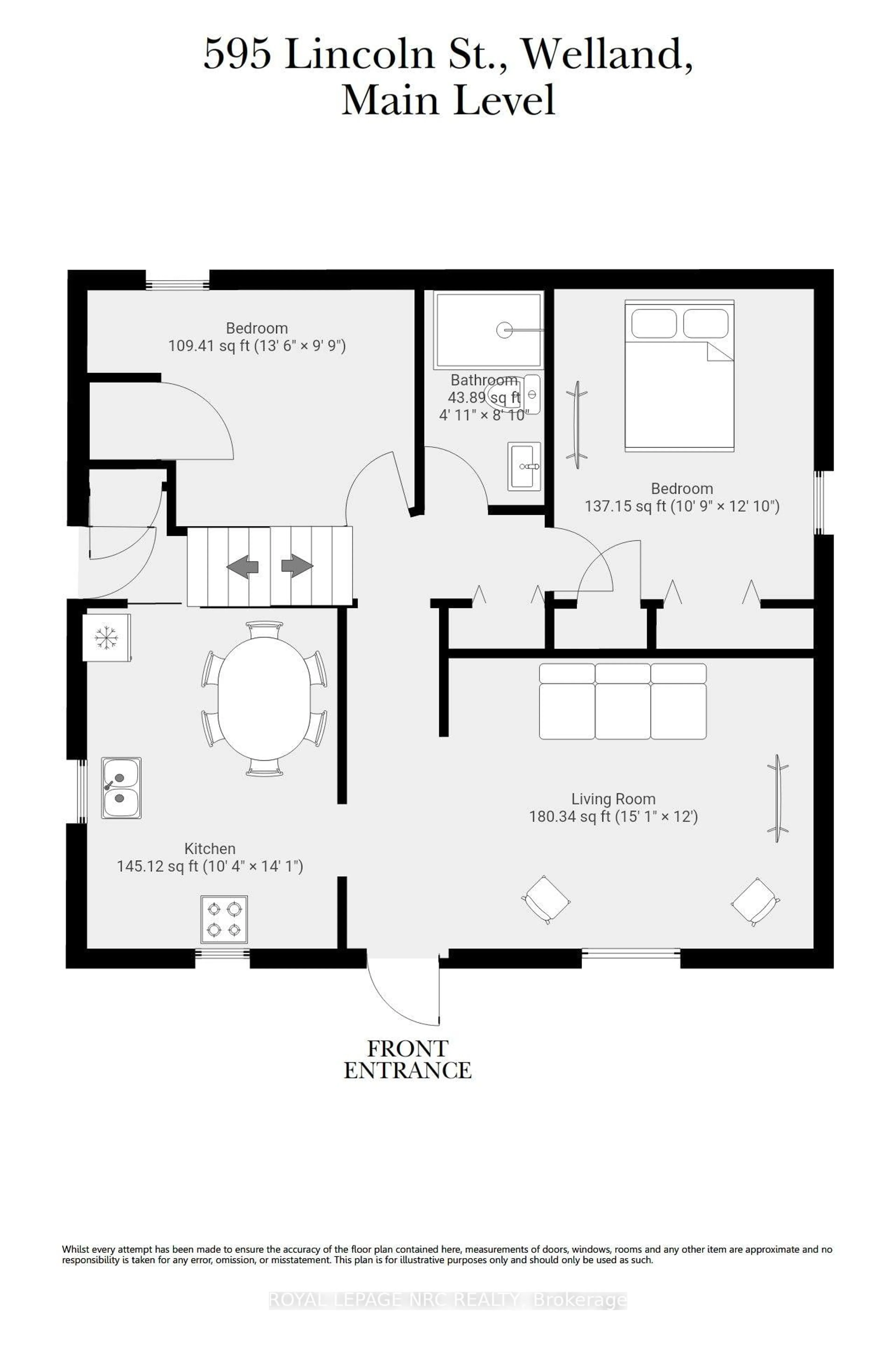 Floor plan for 595 Lincoln St, Welland Ontario L3B 4R1