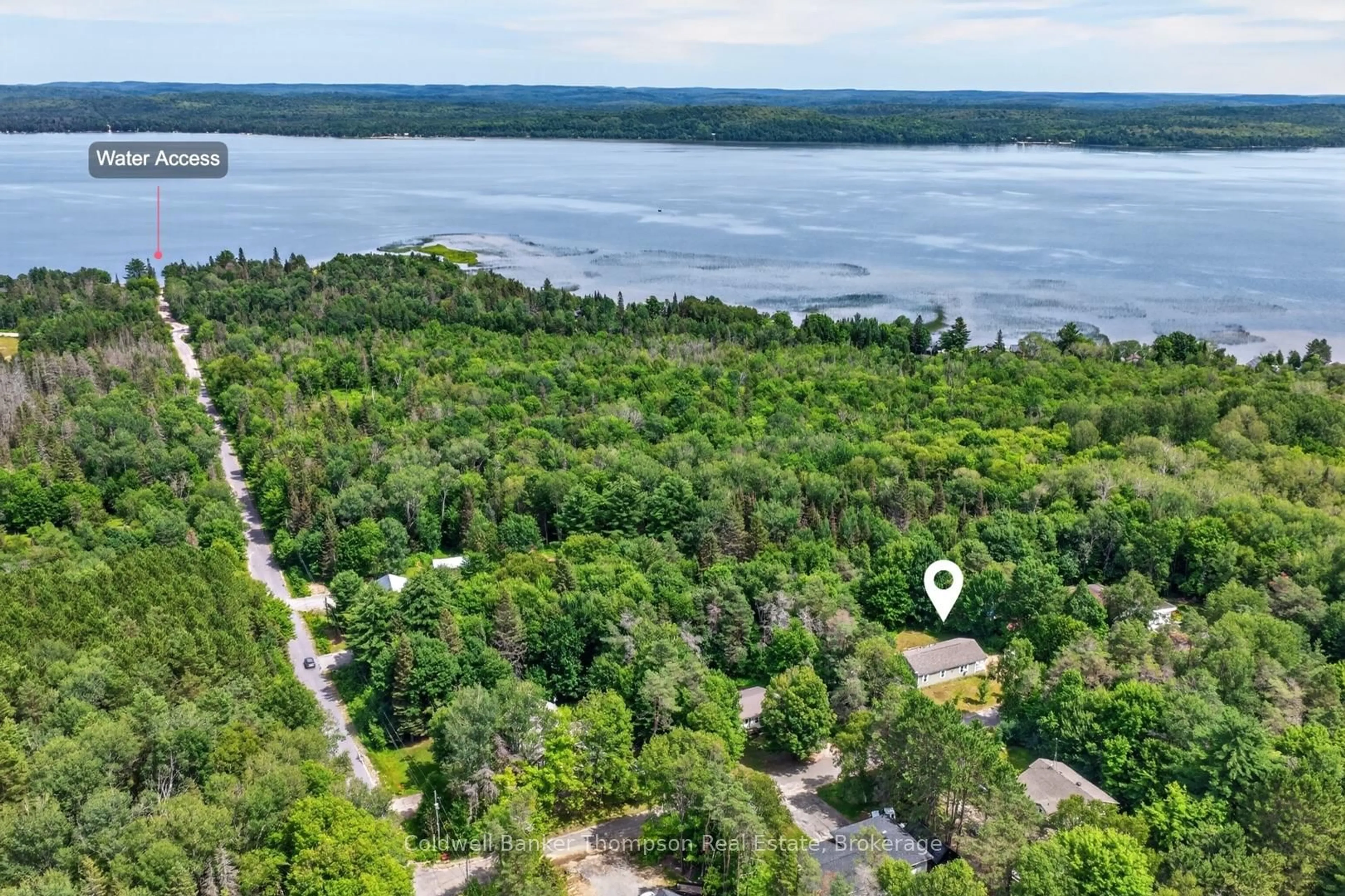 A pic from outside/outdoor area/front of a property/back of a property/a pic from drone, water/lake/river/ocean view for 23 Golf Lane, Strong Ontario P0A 1Z0
